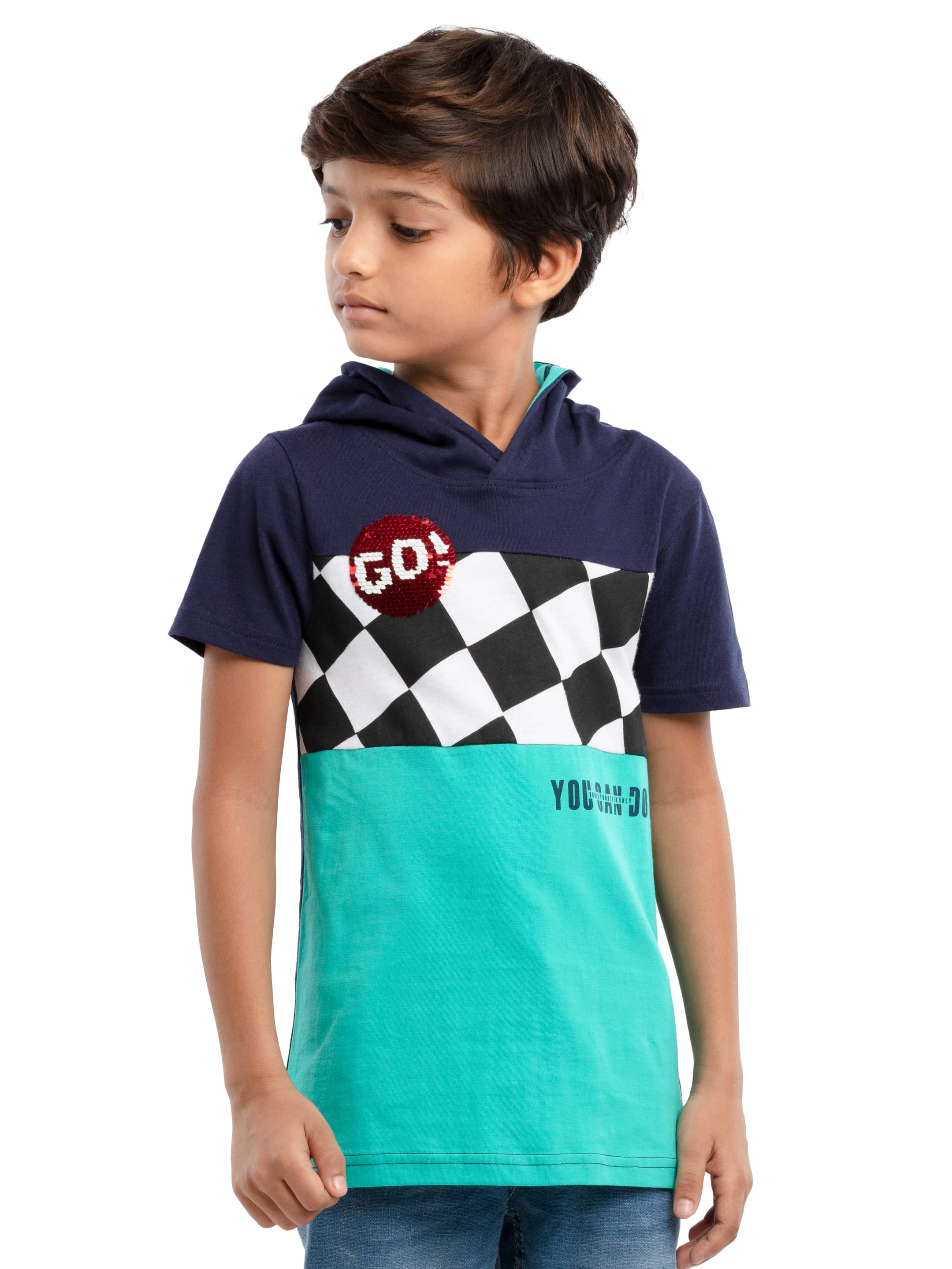    			Under Fourteen Only Pack of 1 Boys Cotton T-Shirt ( Navy Blue )