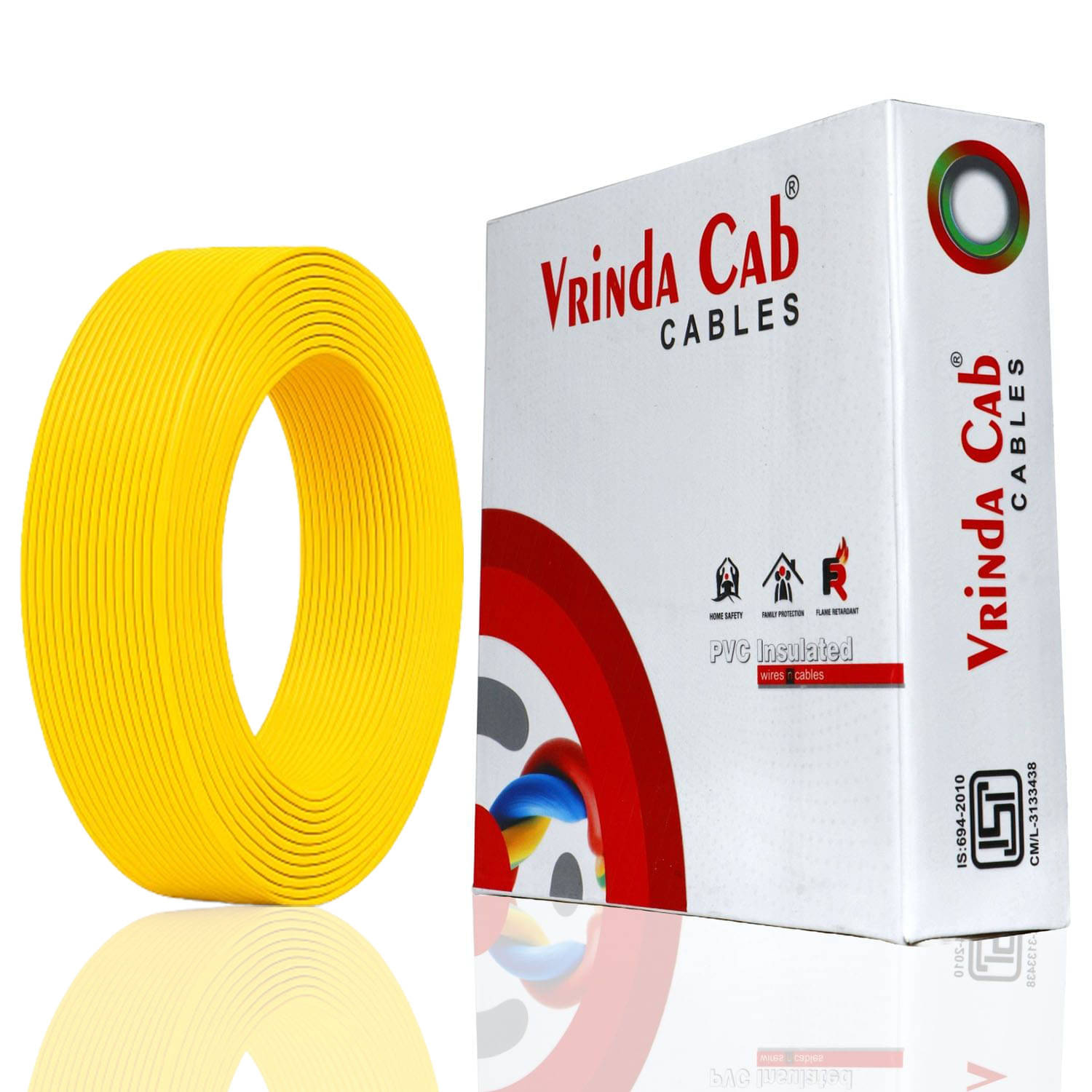     			VRINDA Yellow 0.75MM Insulated Electrical Wire | Flexible Copper/CCA Cable for Household, Commercial & Industrial Use