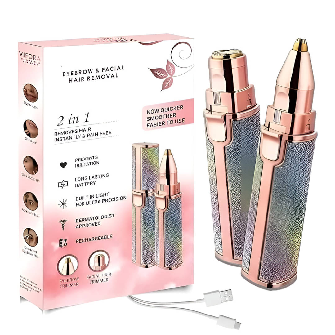     			VTHIN 2in1 Epilator Pink Corded,Cordless Eyebrow Trimmer With 60 minutes Runtime
