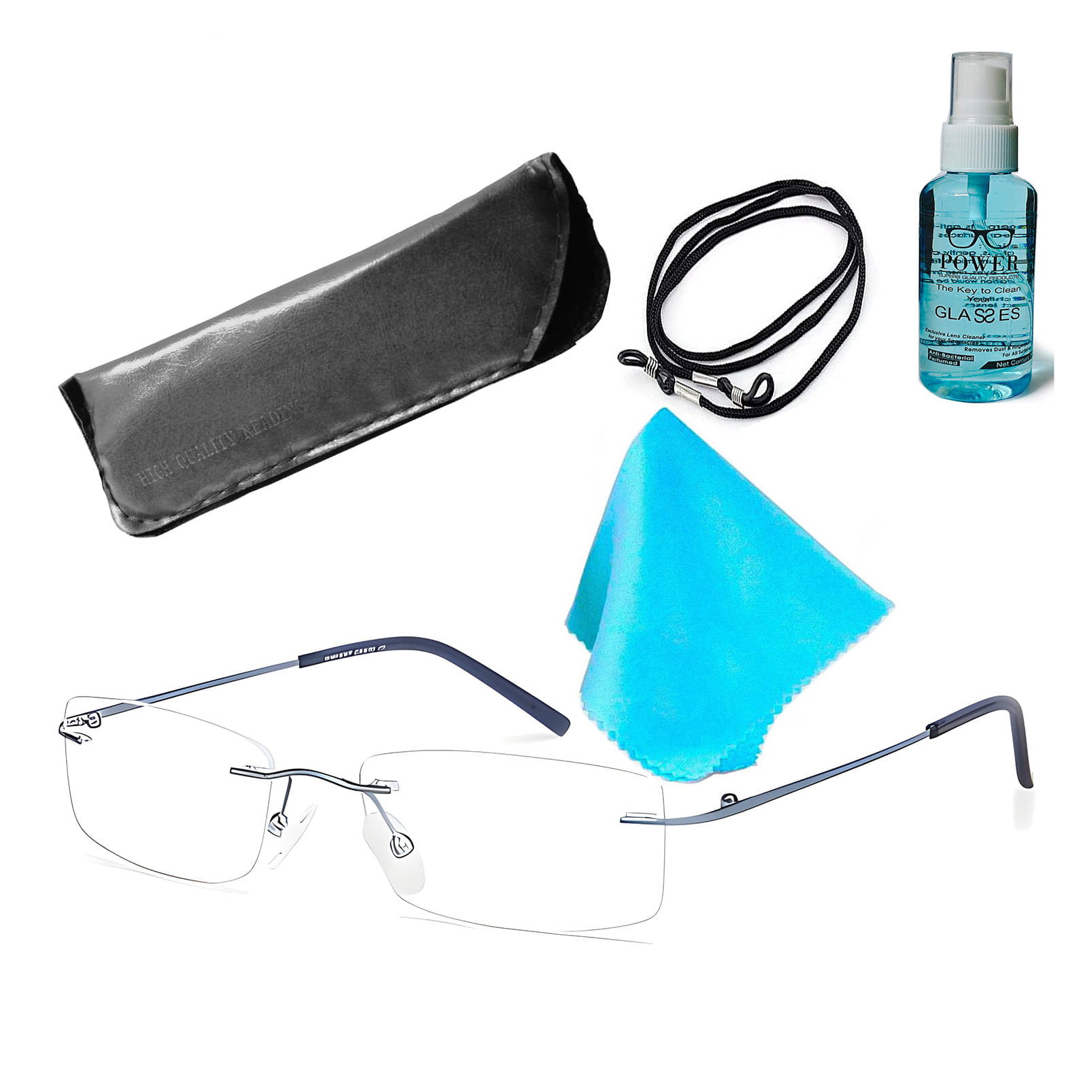 Valencia Rectangle Rimless Reading Glasses Valencia Rectangle Rimless Reading Glasses