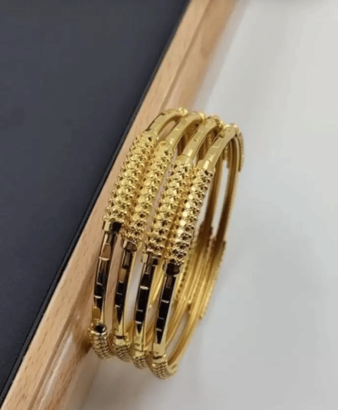     			Vani Enterprise Gold Bangle Set ( Pack of 4 )