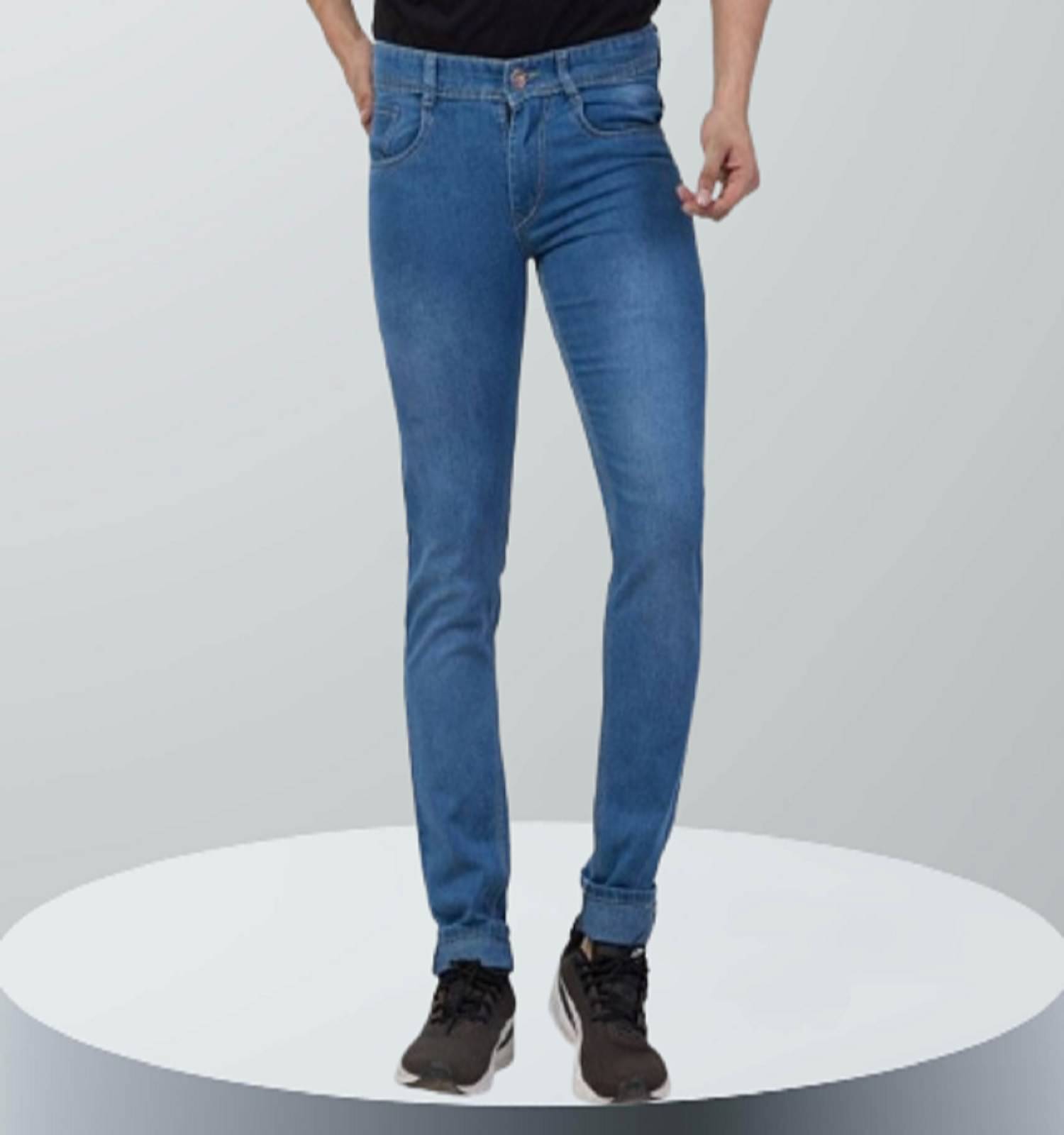WHATON Skinny Fit Clean Look Men's Jeans - Blue ( Pack of 1 ) WHATON Skinny Fit Clean Look Men's Jeans - Blue ( Pack of 1 )