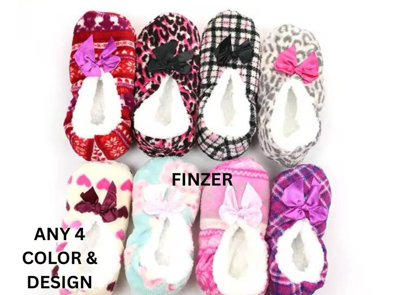     			finzer Pack of 4 Women's Woollen No Show Socks ( Multicolor )
