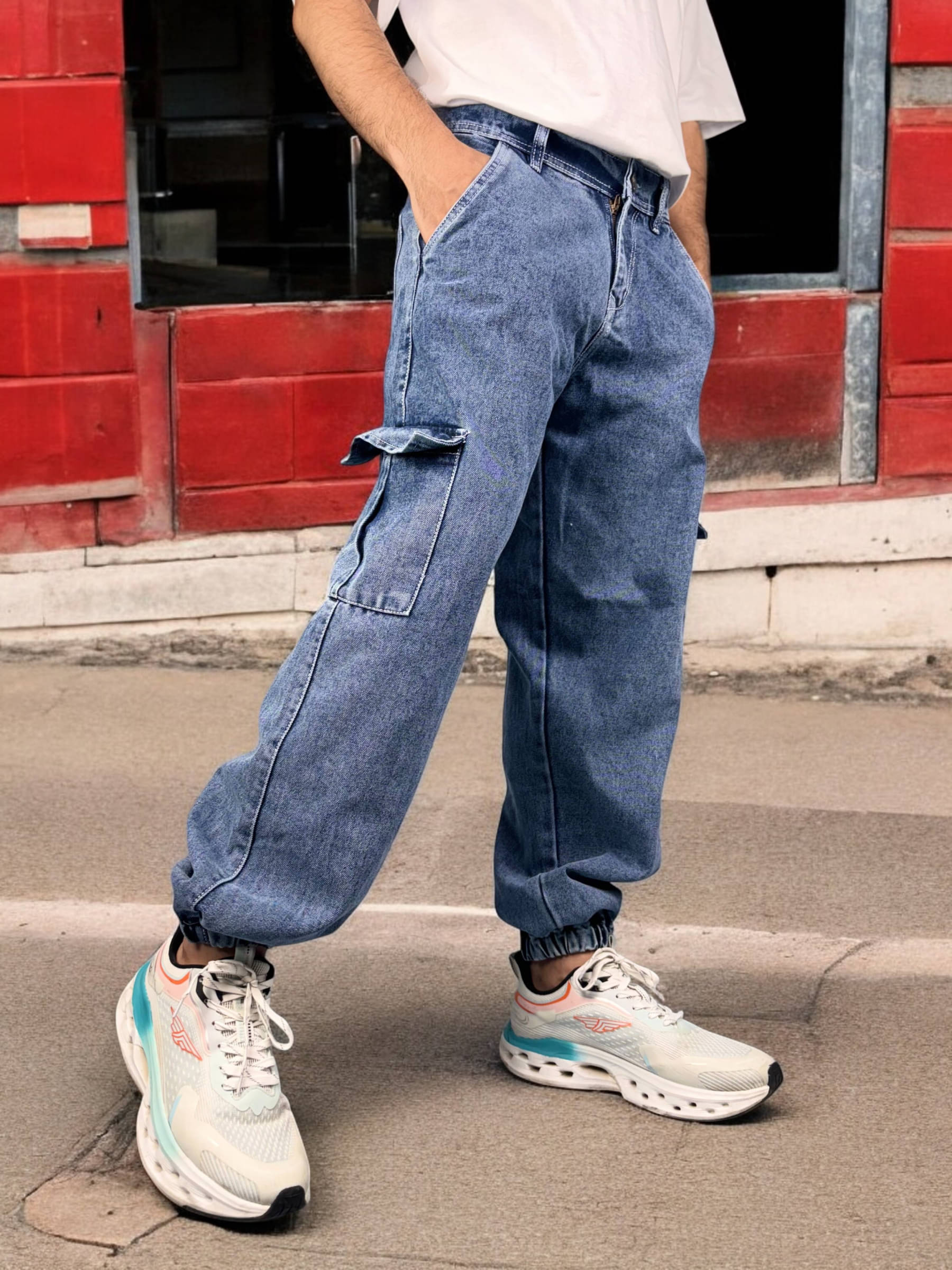 moveflair Jogger Men's Jeans - Light Blue ( Pack of 1 ) moveflair Jogger Men's Jeans - Light Blue ( Pack of 1 )