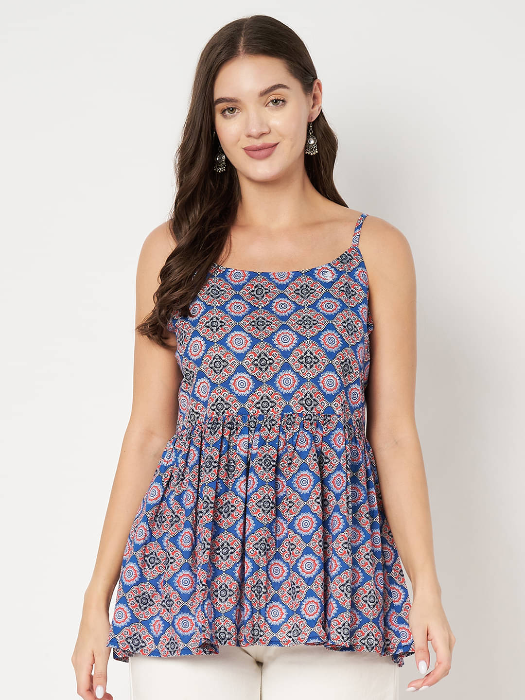 pariyanaa Women's Cotton Regular Top ( Blue ) pariyanaa Women's Cotton Regular Top ( Blue )