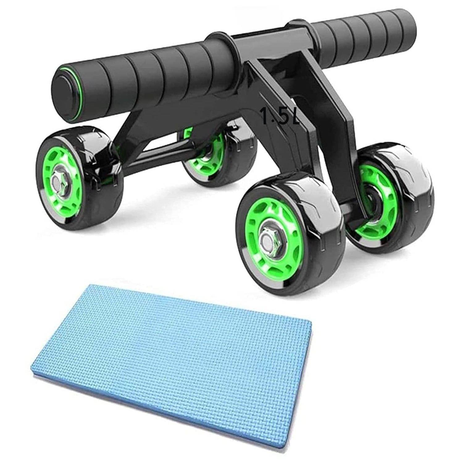     			4-Wheel Ab Roller – Adjustable Handles, Heavy-Duty Stability for Abs & Core Sculpting
