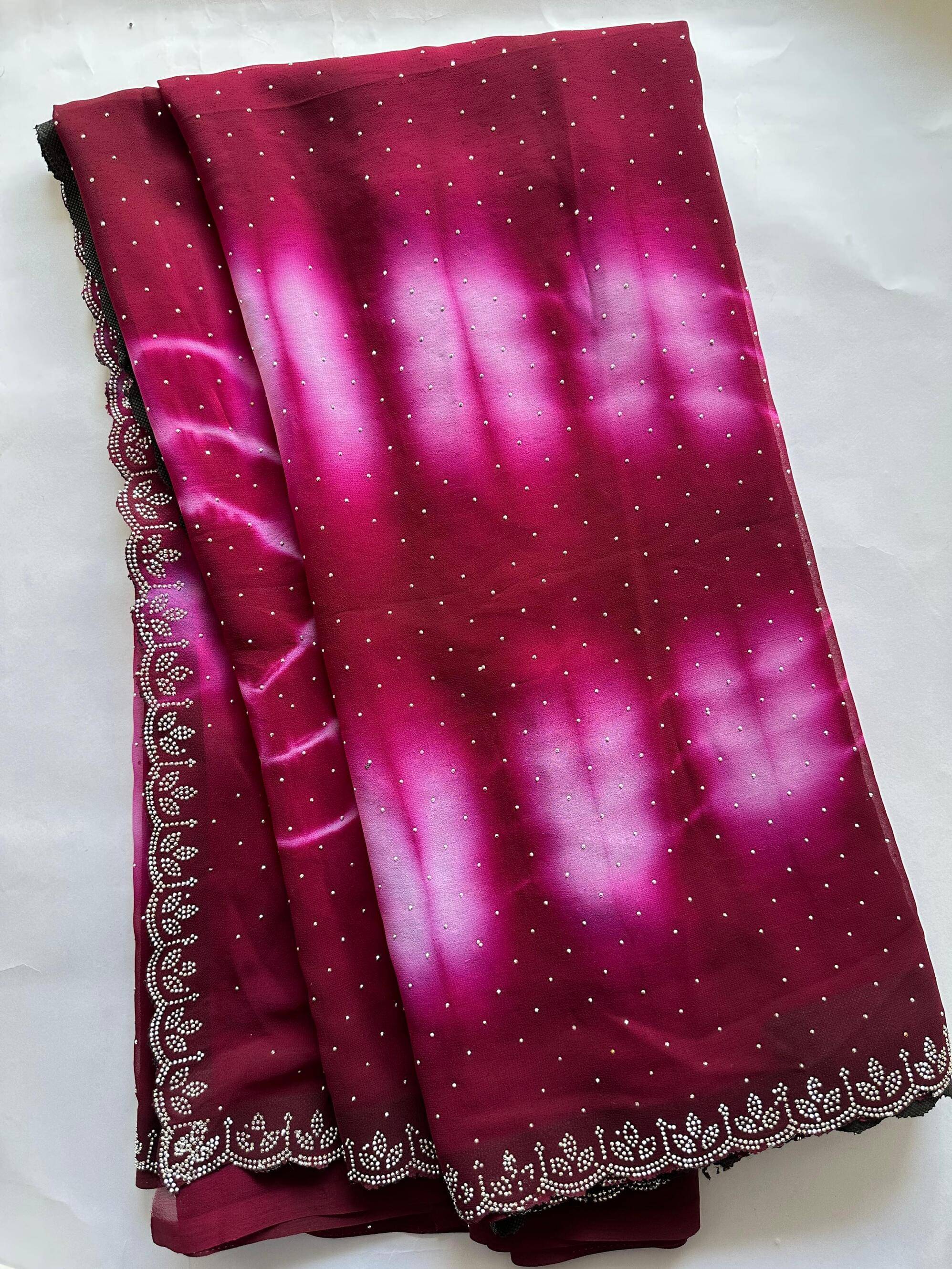     			AB Silk Georgette Solid Muga Silk Saree With Unstitched Blouse Piece ( Maroon )