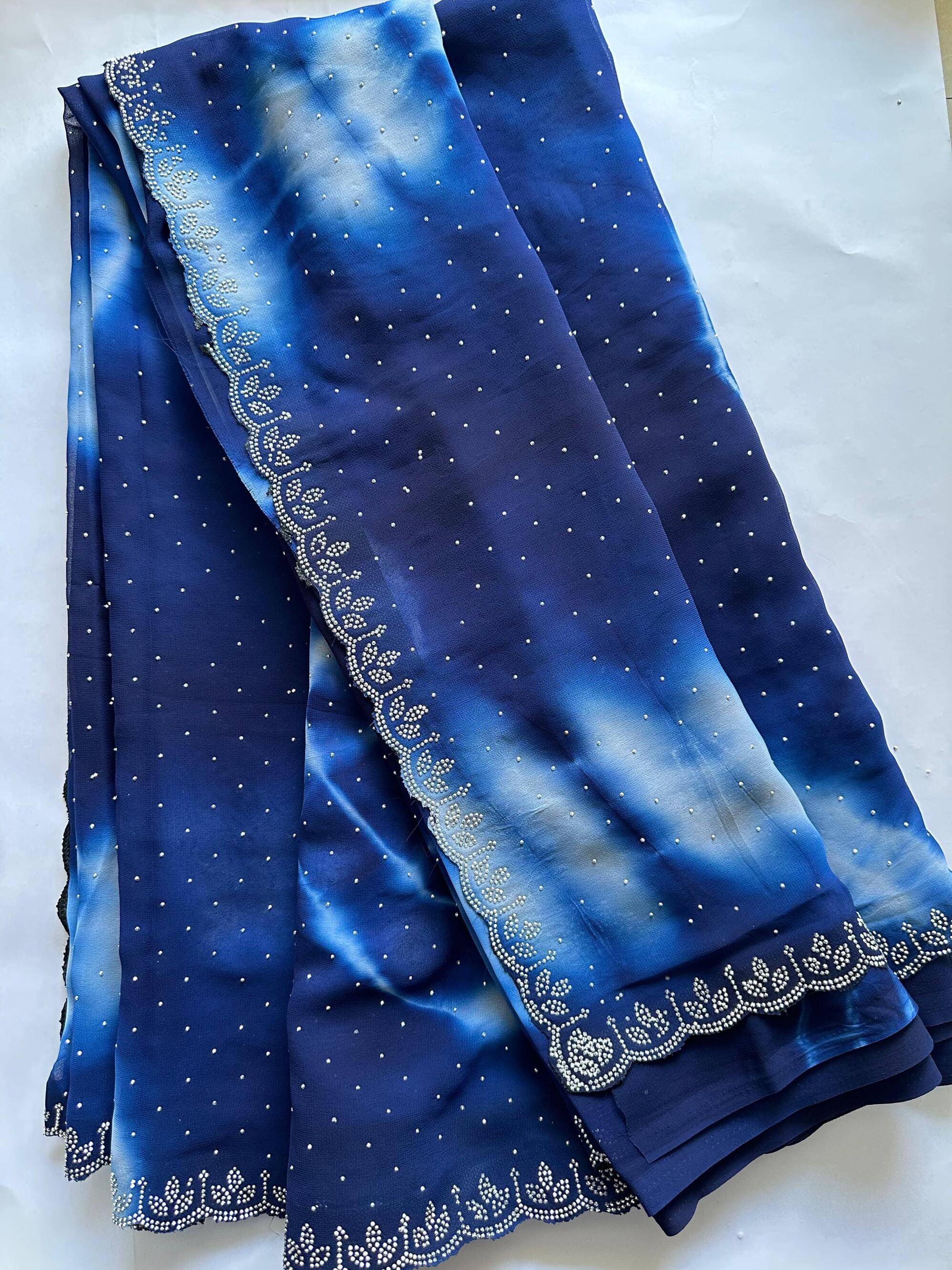 AB Silk Georgette Solid Muga Silk Saree With Unstitched Blouse Piece ( Blue ) AB Silk Georgette Solid Muga Silk Saree With Unstitched Blouse Piece ( Blue )