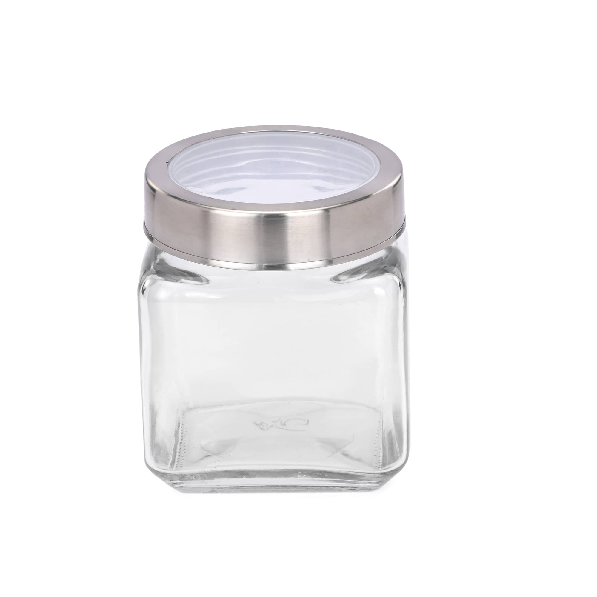 AFAST Glass Jar Container Glass Transparent Cookie Container ( Set of 1 )
