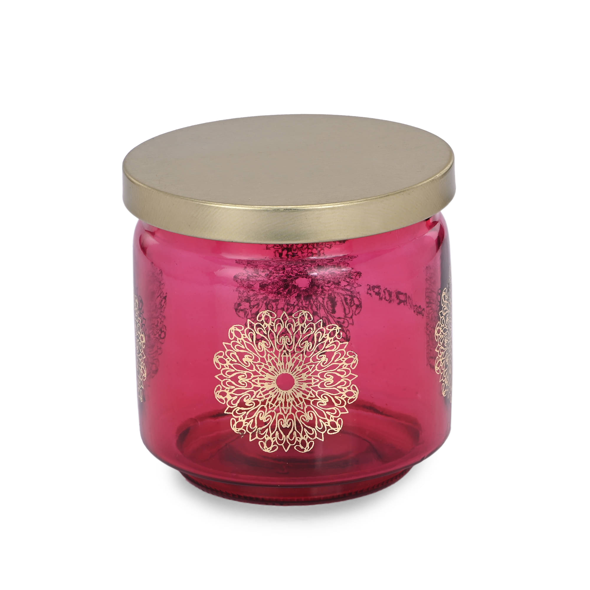    			AFAST Glass Jar Container Glass Pink Cookie Container ( Set of 1 )