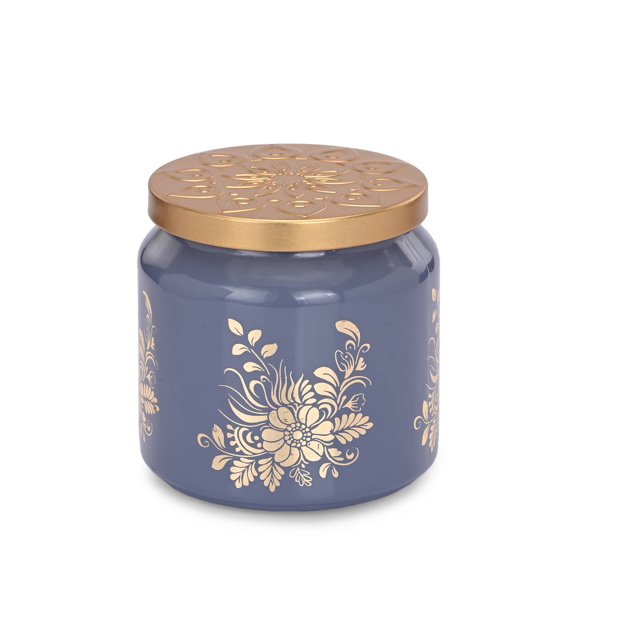     			AFAST Glass Jar Container Glass Grey Cookie Container ( Set of 1 )