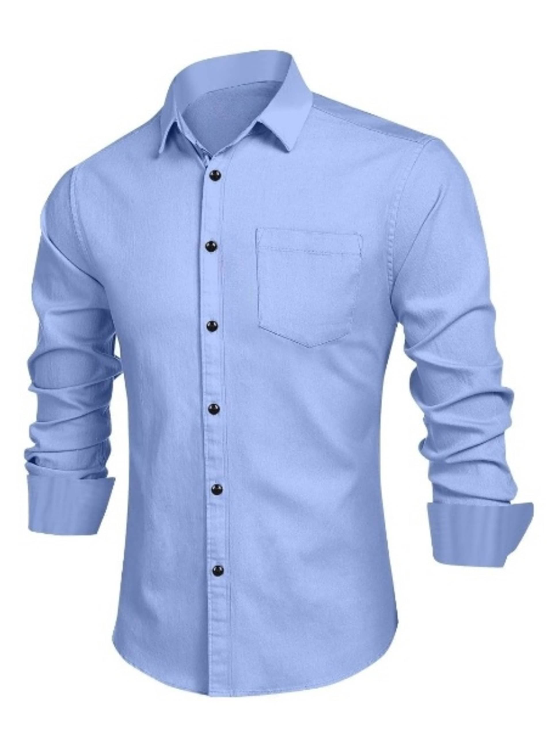     			AITAVIK OVERSEAS Cotton Flex Regular Fit Solids Full Sleeves Men's Casual Shirt - Aqua Blue ( Pack of 1 )