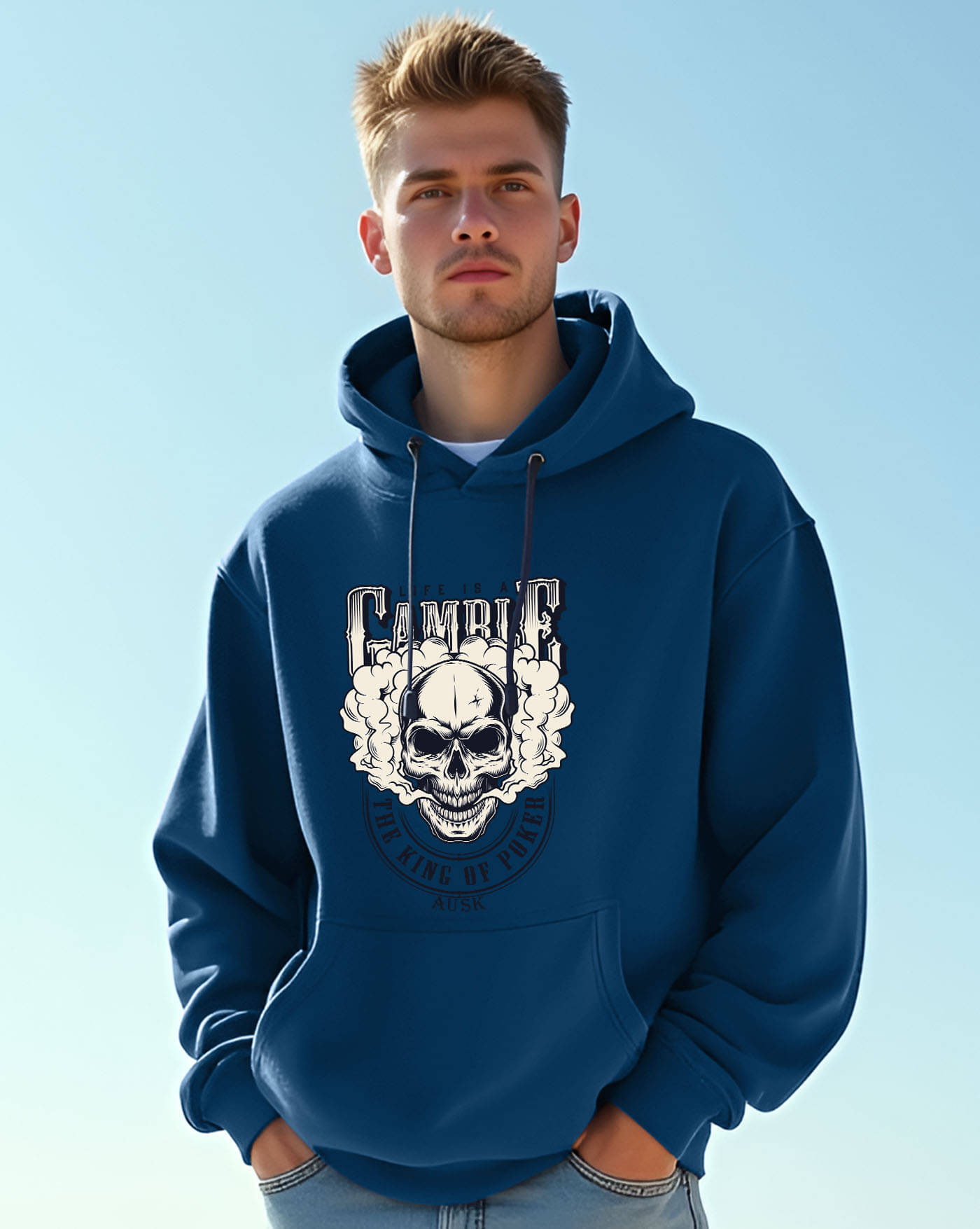     			AUSK Fleece Hooded Men's Sweatshirt - Teal Blue ( Pack of 1 )