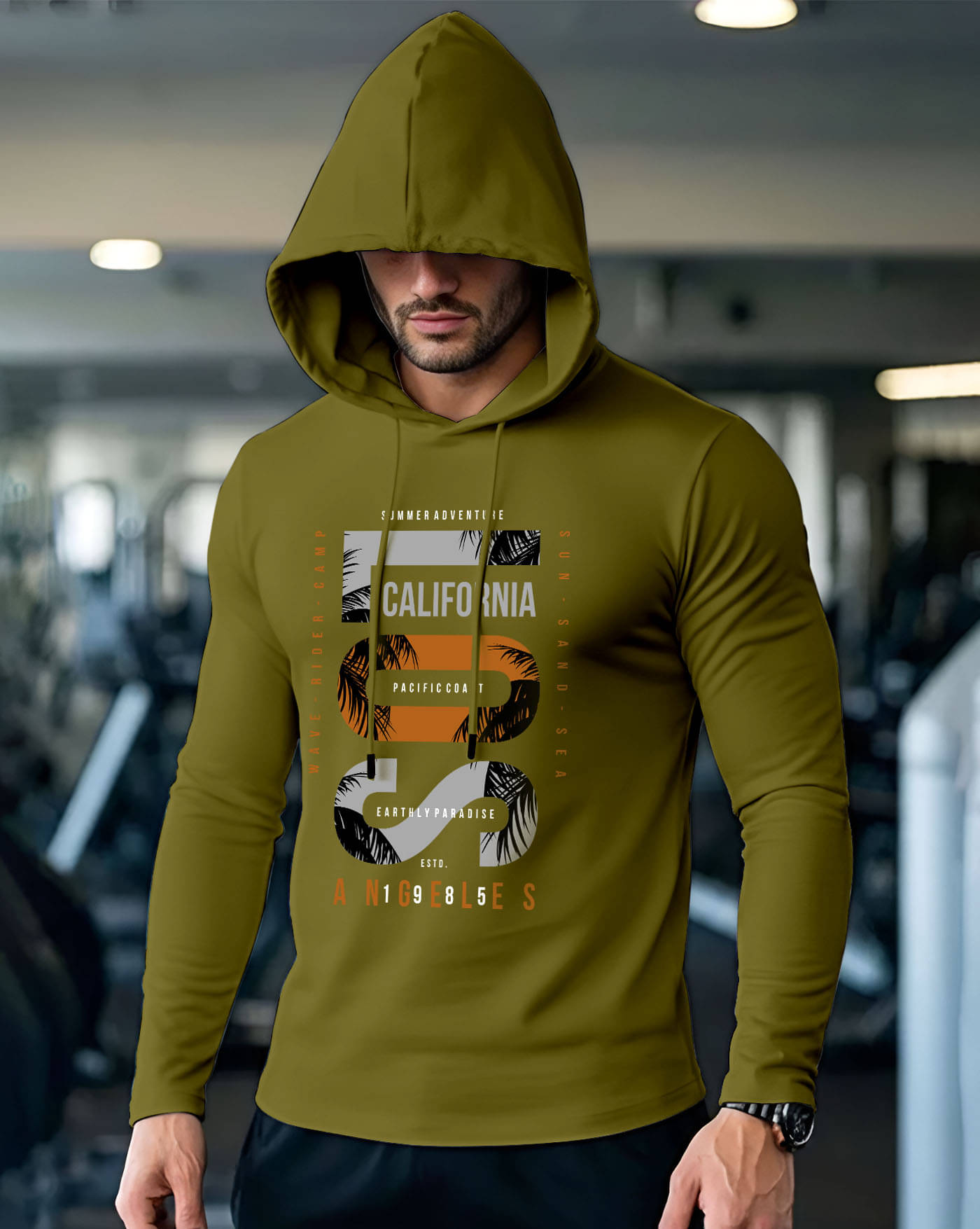     			AUSK Men Cotton Blend Regular Fit Printed T-Shirt ( Green )