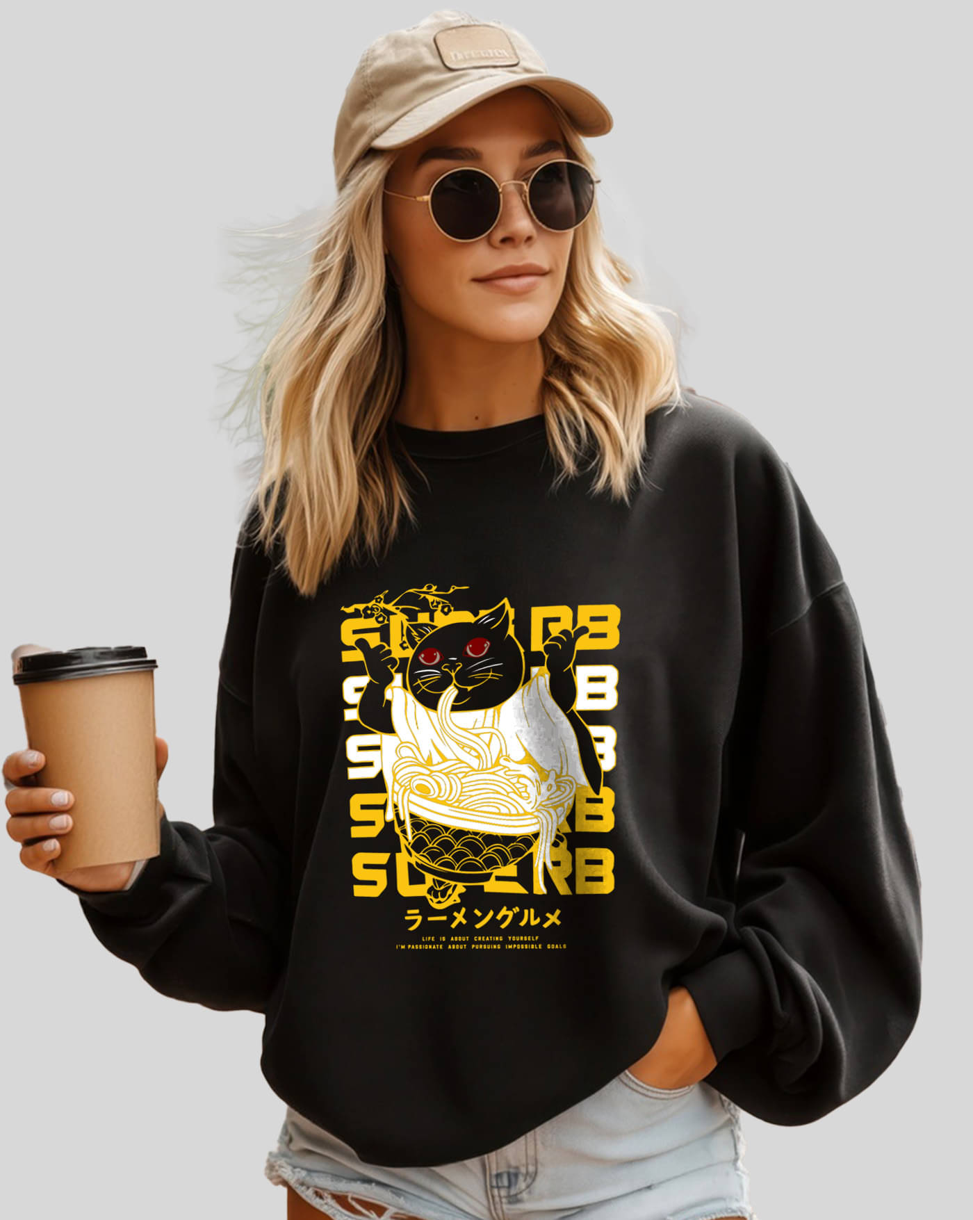 AUSK Women Fleece Round Neck Sweatshirt ( Black ) AUSK Women Fleece Round Neck Sweatshirt ( Black )