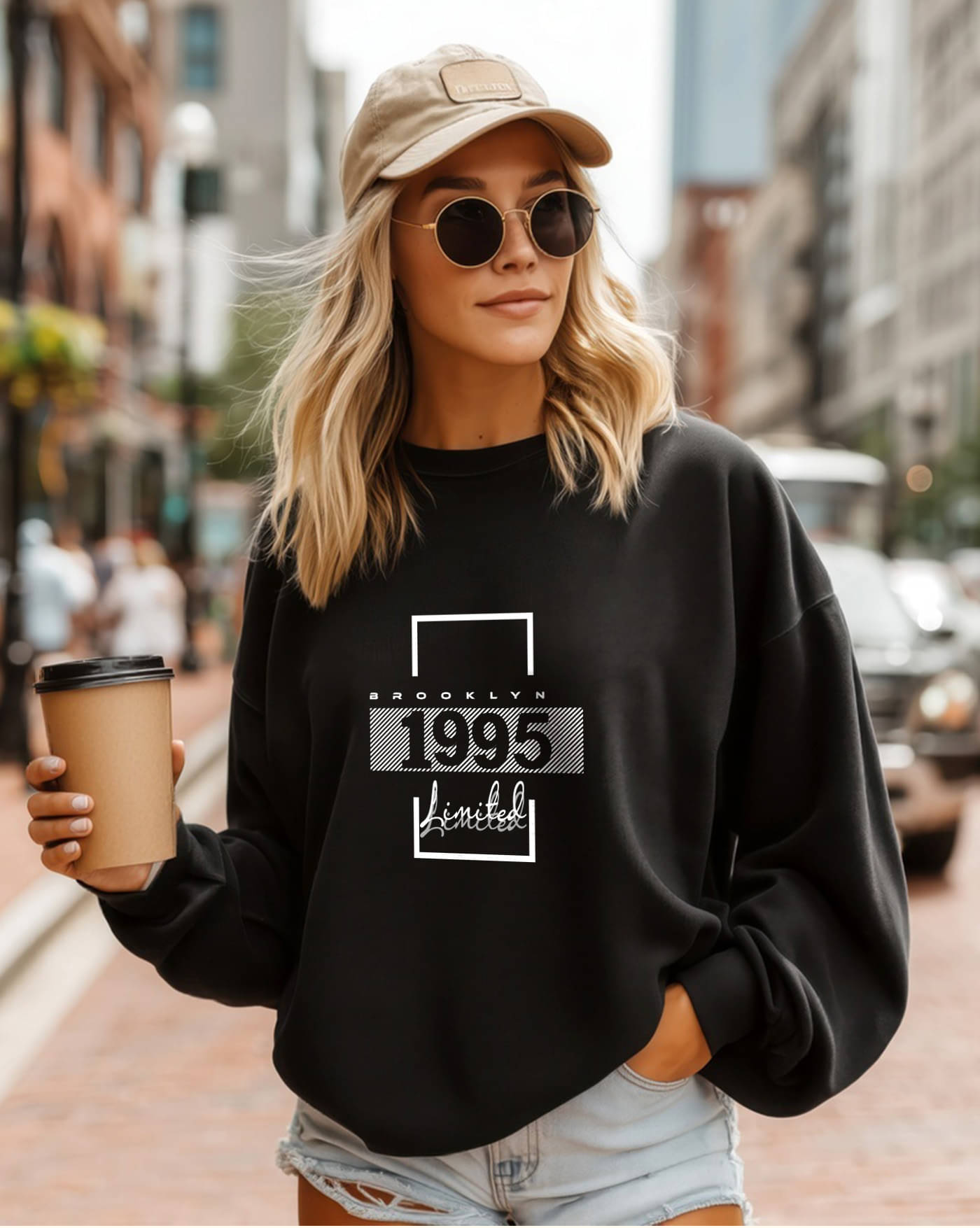 AUSK Women's Fleece Round Neck Sweatshirt ( Black ) AUSK Women's Fleece Round Neck Sweatshirt ( Black )