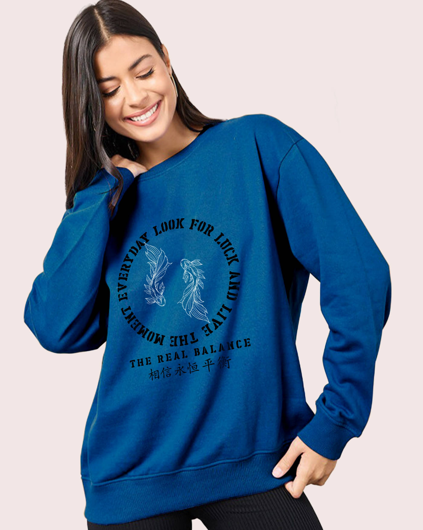 AUSK Women Fleece Round Neck Sweatshirt ( Turquoise )     			AUSK Women Fleece Round Neck Sweatshirt ( Turquoise )