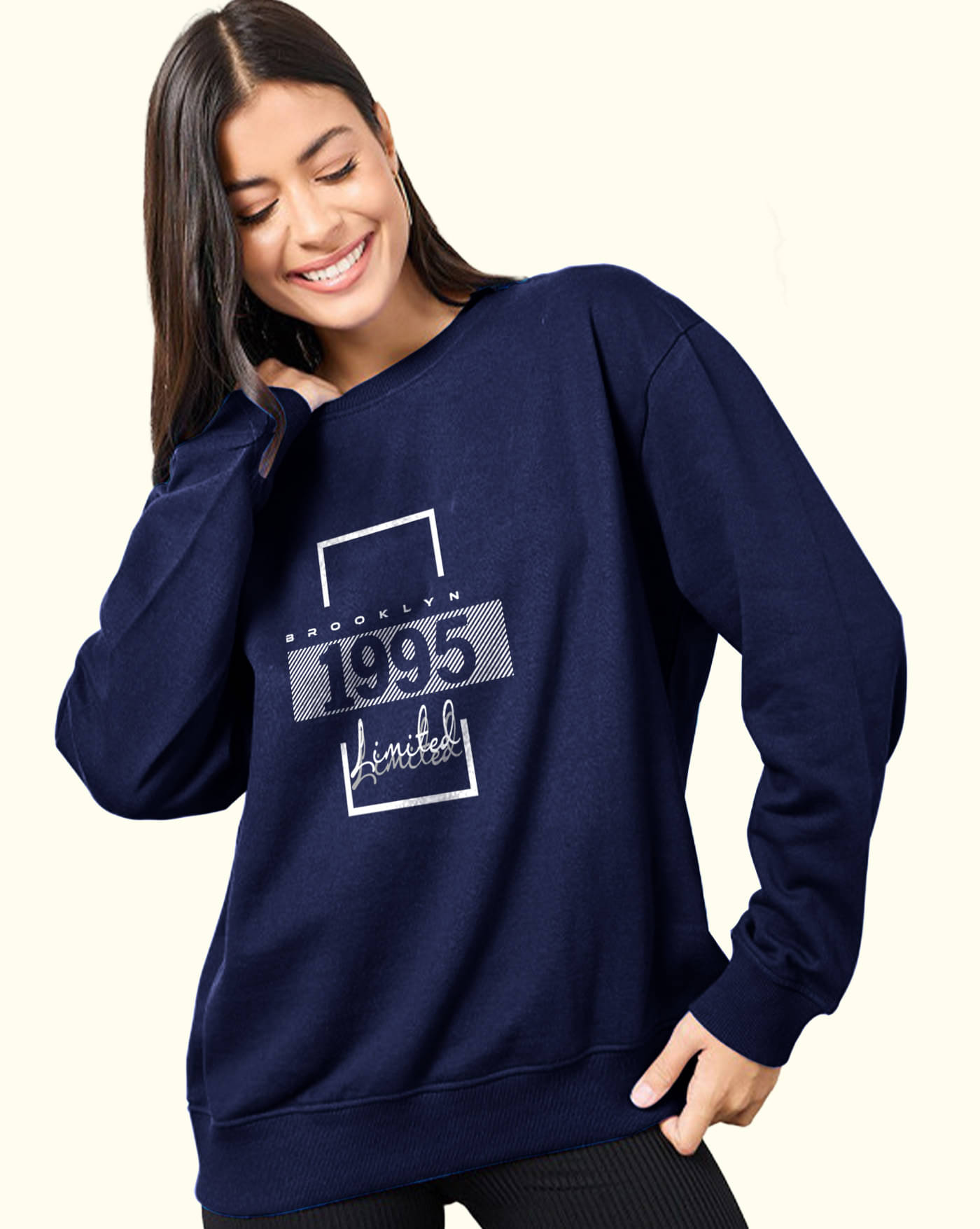 AUSK Women Fleece Round Neck Sweatshirt ( Blue )     			AUSK Women Fleece Round Neck Sweatshirt ( Blue )