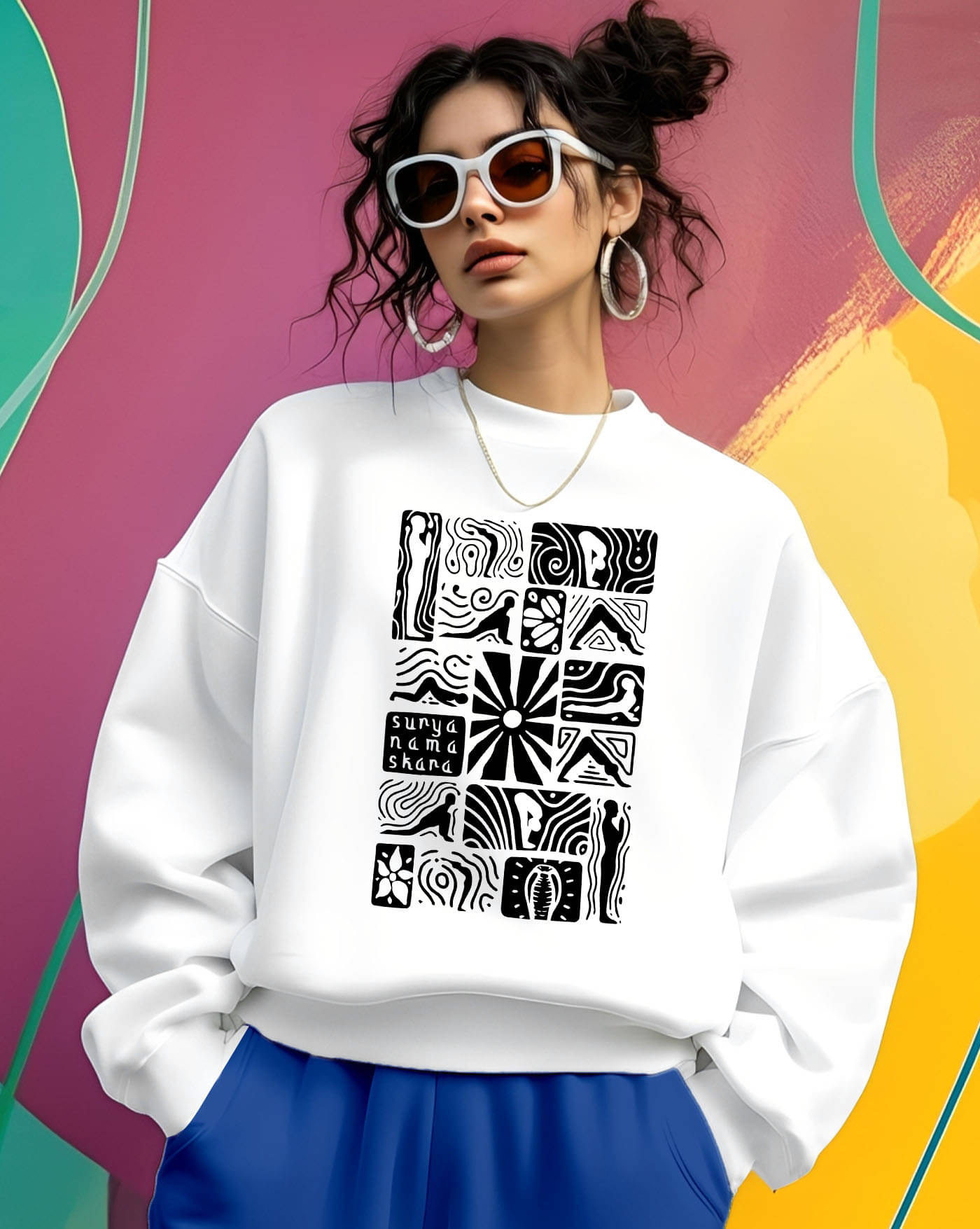     			AUSK Women's Fleece Round Neck Sweatshirt ( White )