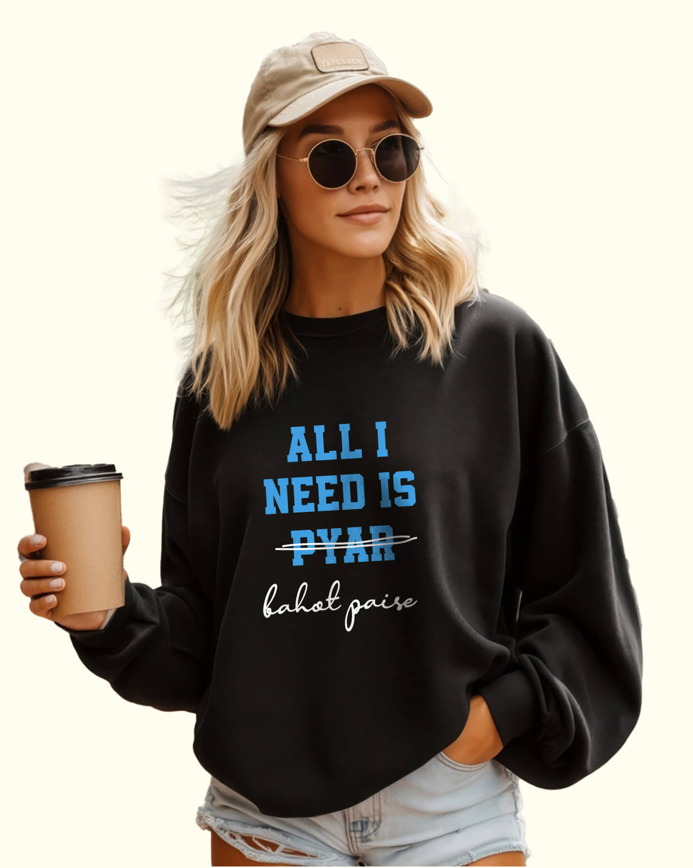     			AUSK Women's Fleece Round Neck Sweatshirt ( Black )