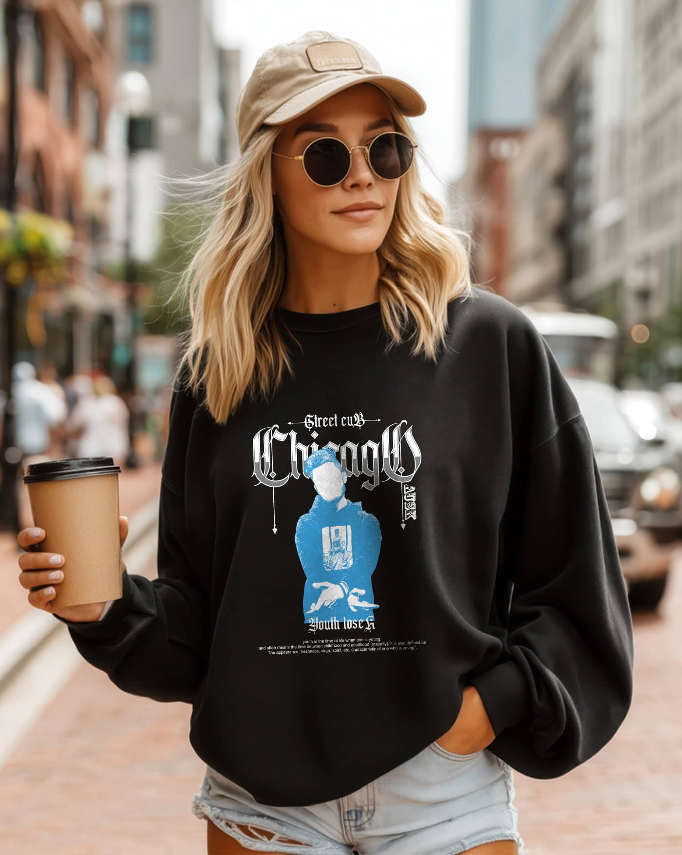 AUSK Women Fleece Round Neck Sweatshirt ( Black ) AUSK Women Fleece Round Neck Sweatshirt ( Black )