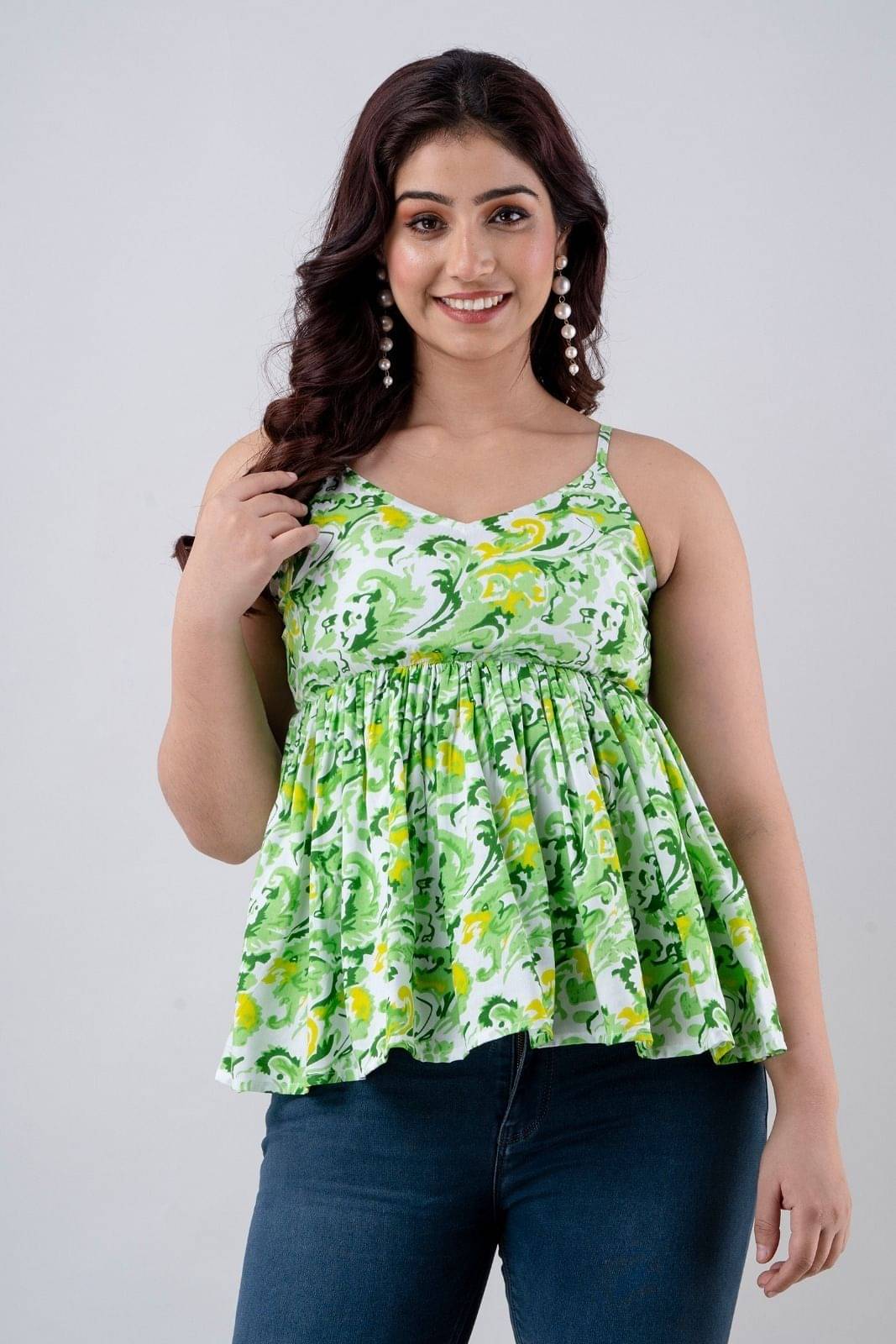     			Aurelia Trend Women's Viscose Rayon Regular Top ( Green )