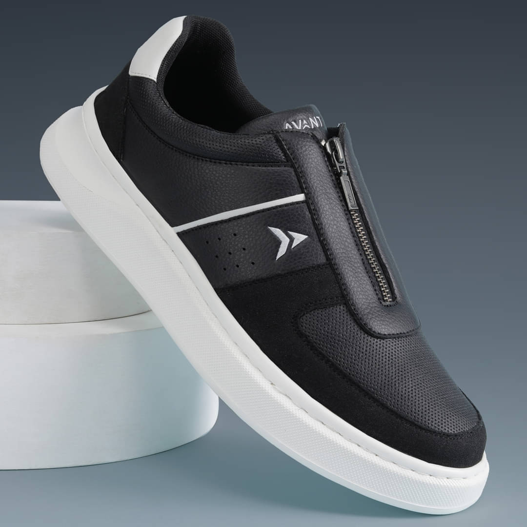     			Avant ZipWalk Black Men's Slip-on Shoes
