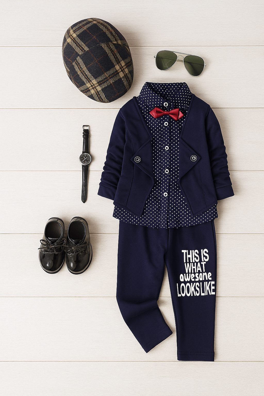     			BHOOLKU Pack of 1 Baby Boys Lycra Shirt & Pants Set ( Blue )