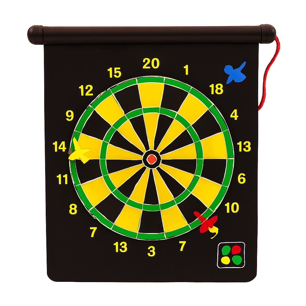 BOLDUP Magnatic Dart Board 12 inch with 4 darts Double Sided for kids and adults 1 pc BOLDUP Magnatic Dart Board 12 inch with 4 darts Double Sided for kids and adults 1 pc
