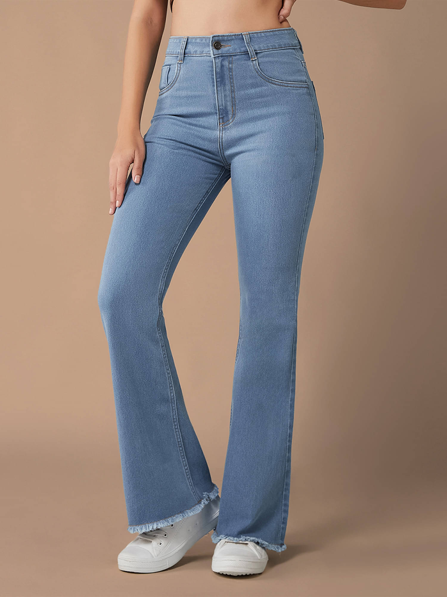     			Dolce Crudo Women's Bootcut High-Rise Jeans ( Blue )