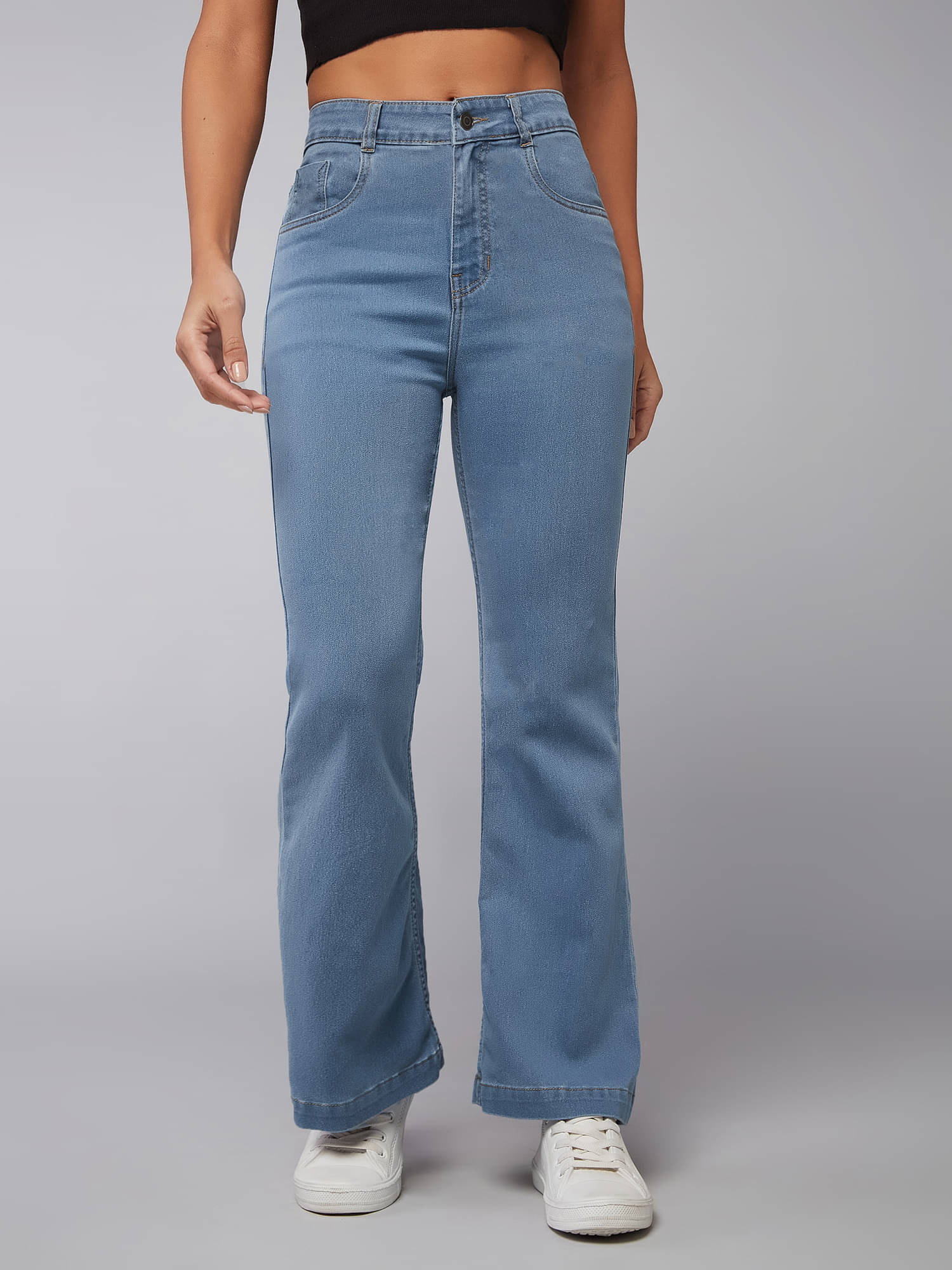     			Dolce Crudo Women's Bootcut High-Rise Jeans ( Blue )