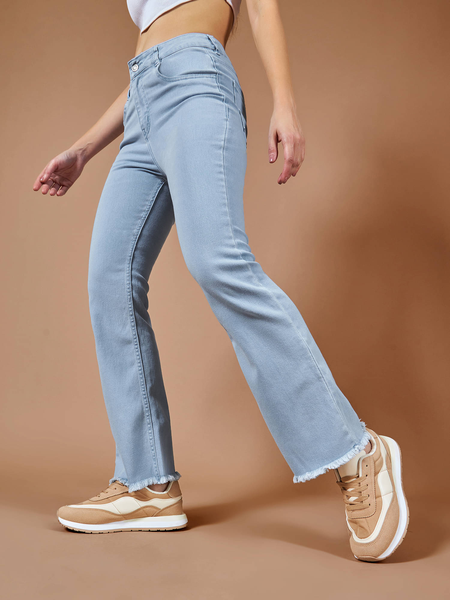     			Dolce Crudo Women's Bootcut High-Rise Jeans ( Light Blue )