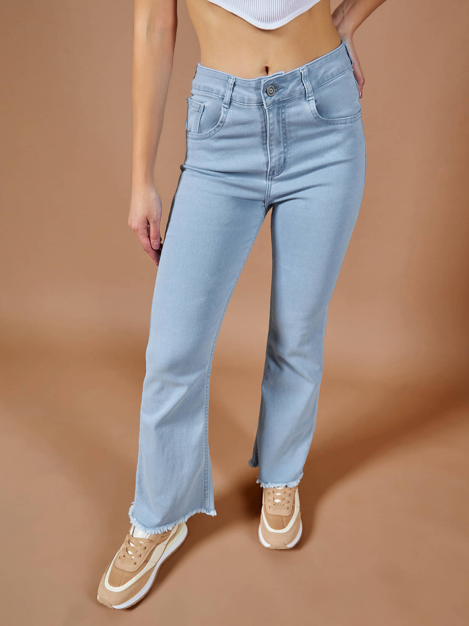     			Dolce Crudo Women's Bootcut High-Rise Jeans ( Light Blue )