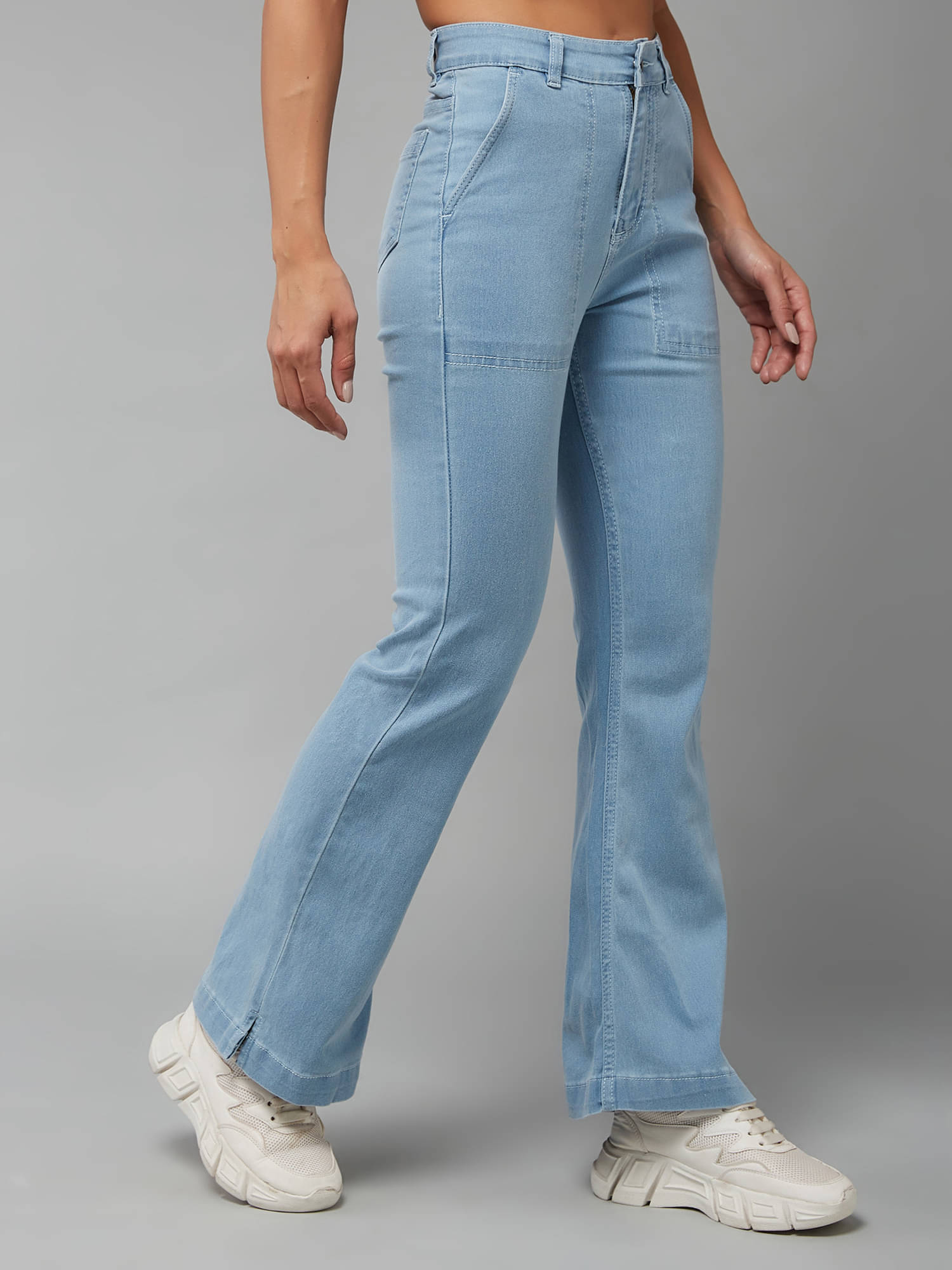    			Dolce Crudo Women's Bootcut High-Rise Jeans ( Blue )