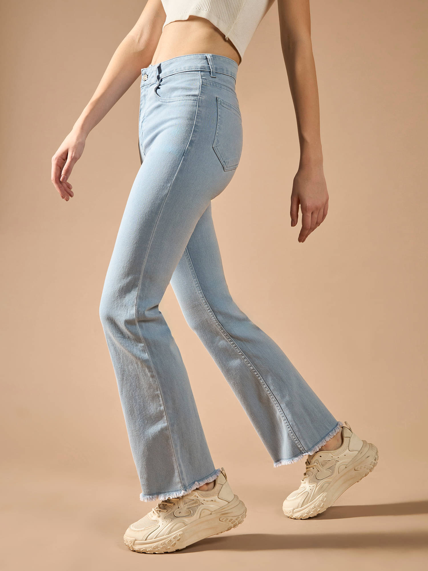     			Dolce Crudo Women's Bootcut High-Rise Jeans ( Light Blue )