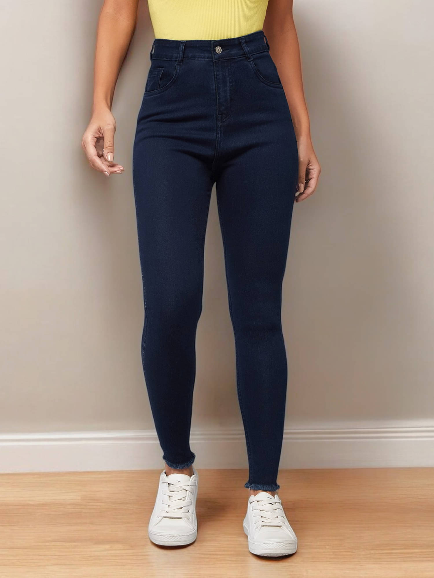     			Dolce Crudo Women's Skinny Fit High-Rise Jeans ( Navy Blue )