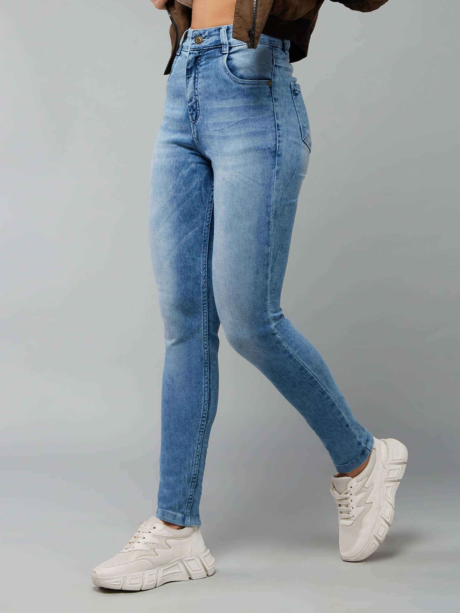     			Dolce Crudo Women's Slim Fit High-Rise Jeans ( Blue )