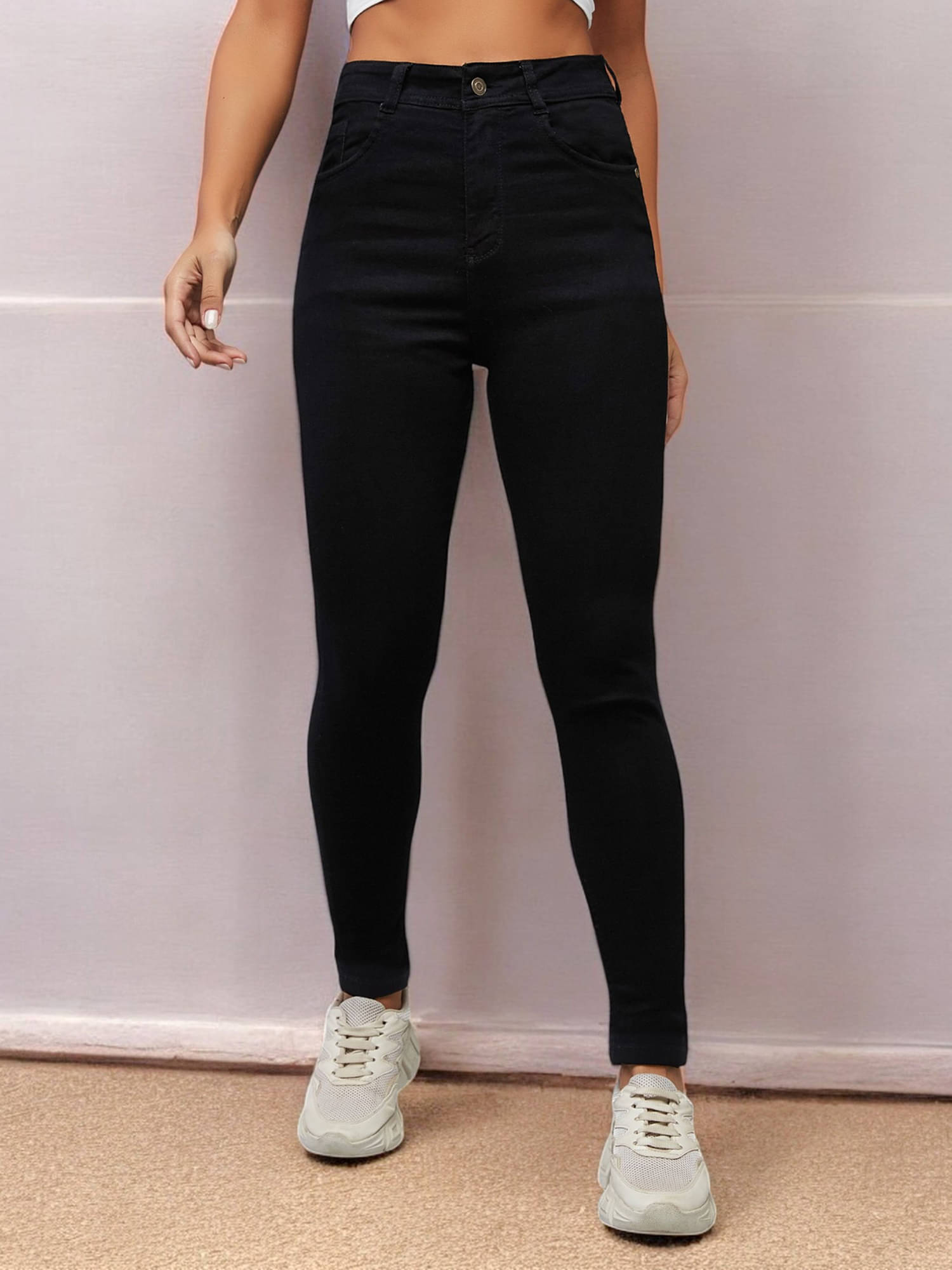     			Dolce Crudo Women's Slim Fit High-Rise Jeans ( Black )