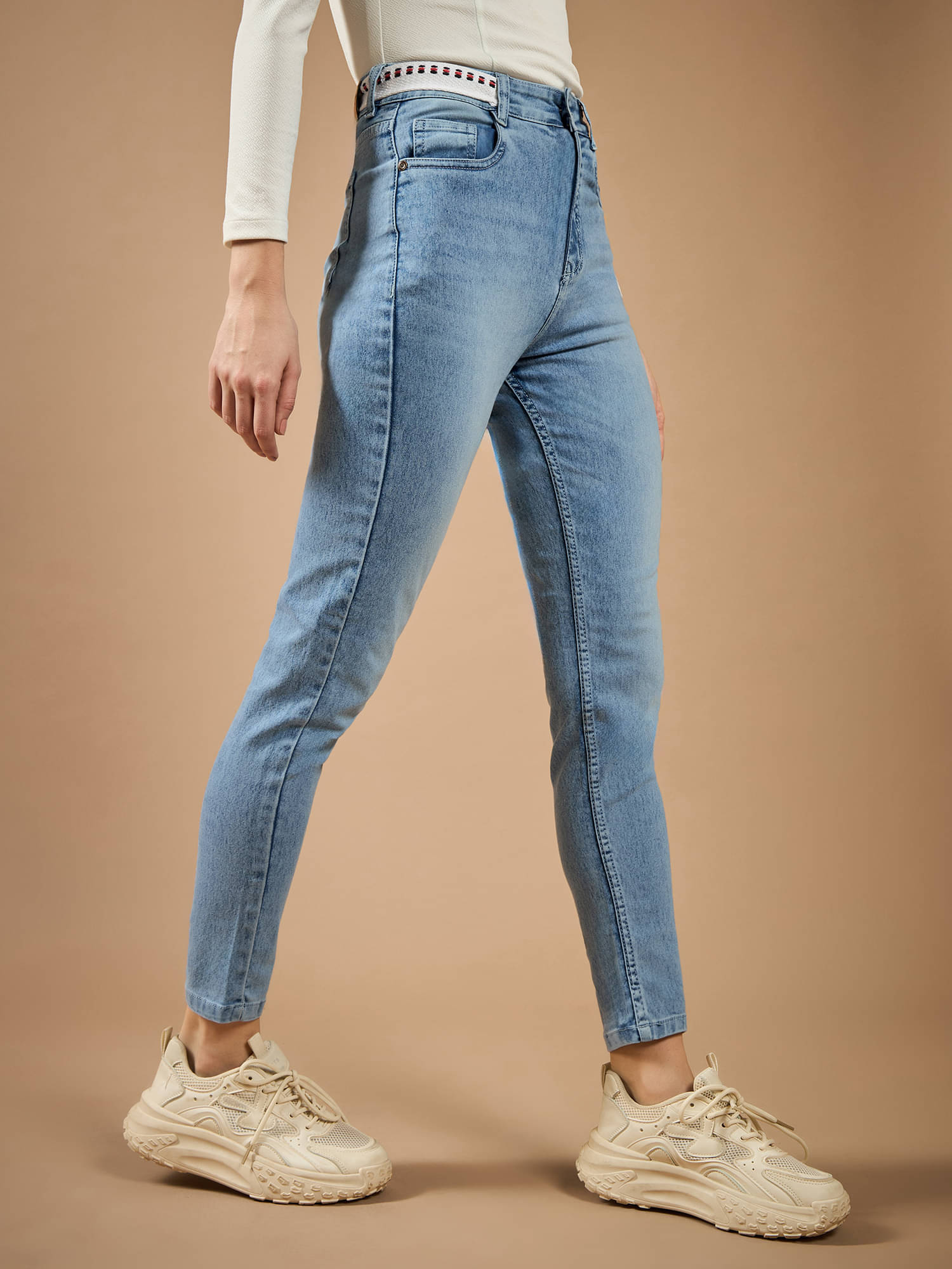     			Dolce Crudo Women's Slim Fit High-Rise Jeans ( Blue )