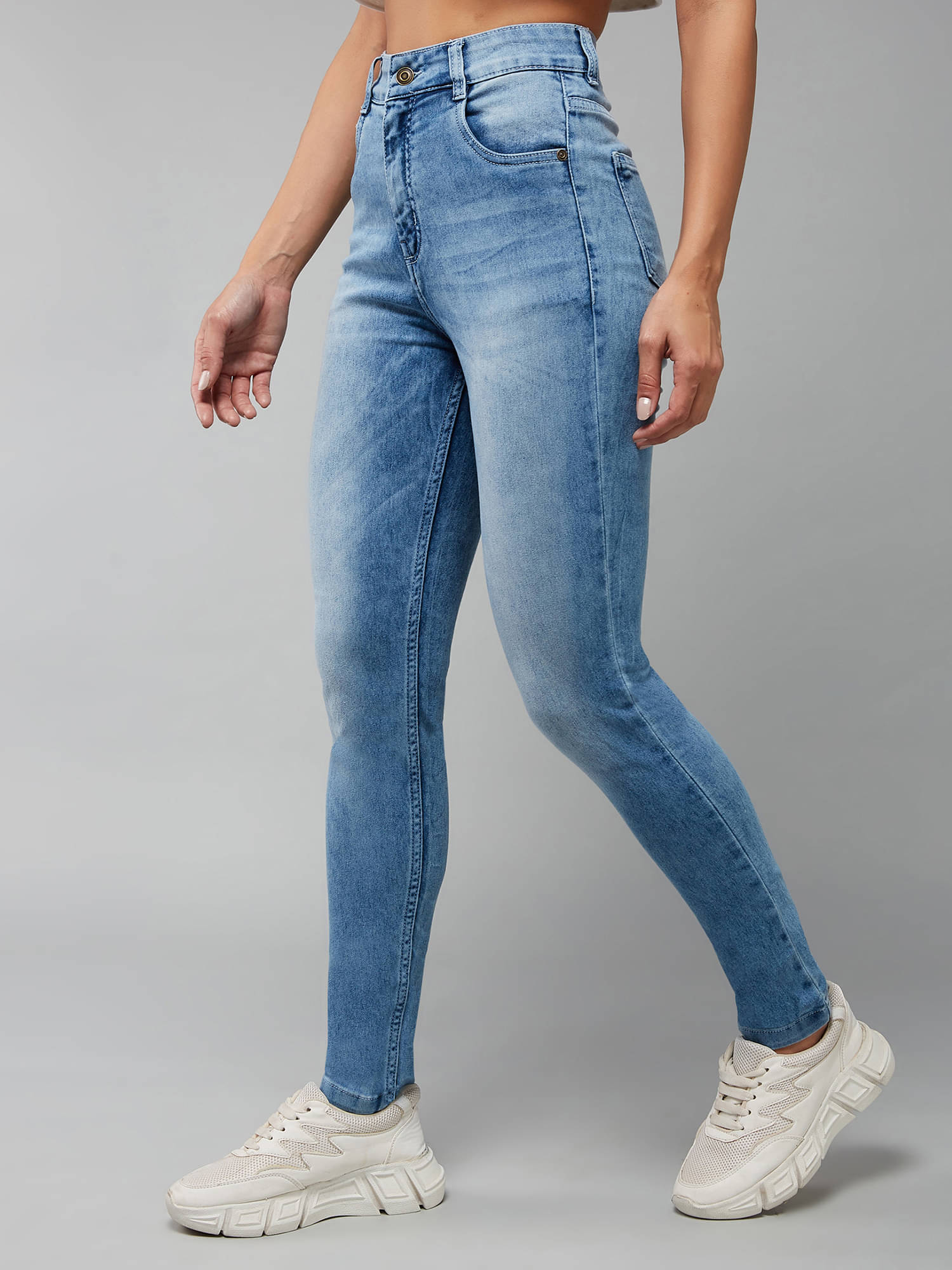     			Dolce Crudo Women's Slim Fit High-Rise Jeans ( Blue )