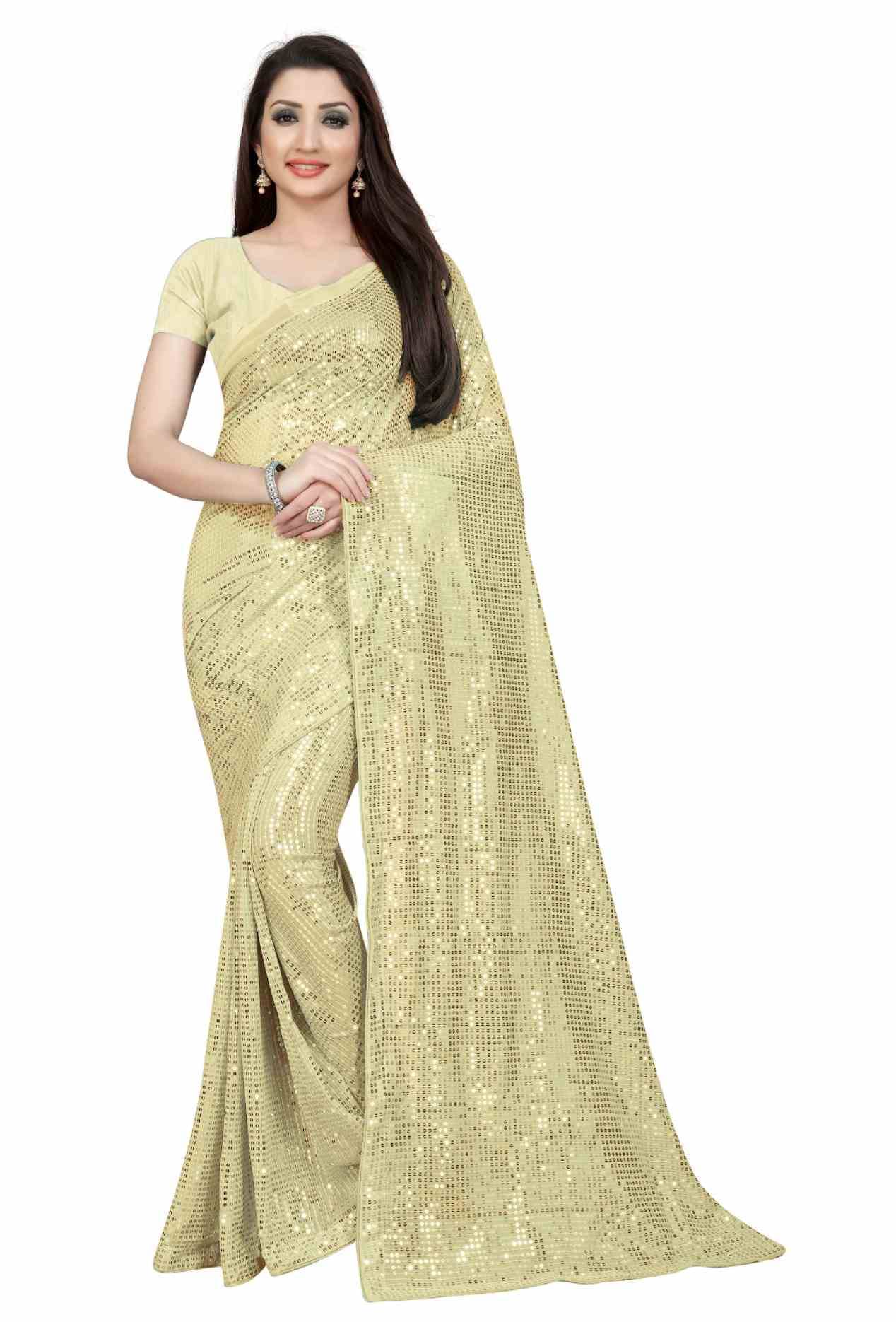     			Fabzone Silk Blend Embroidered Mangalgiri Saree With Stitched Blouse ( Off White )