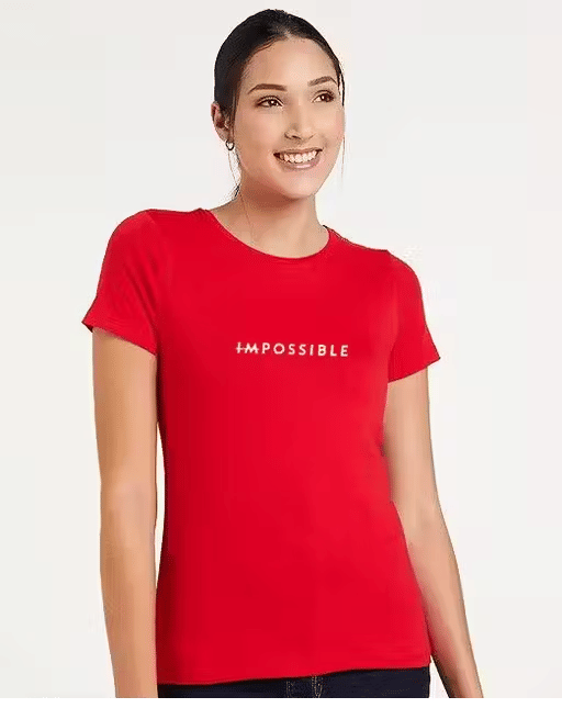     			Franscart Women Cotton Regular Fit Round Neck T-Shirt ( Red )