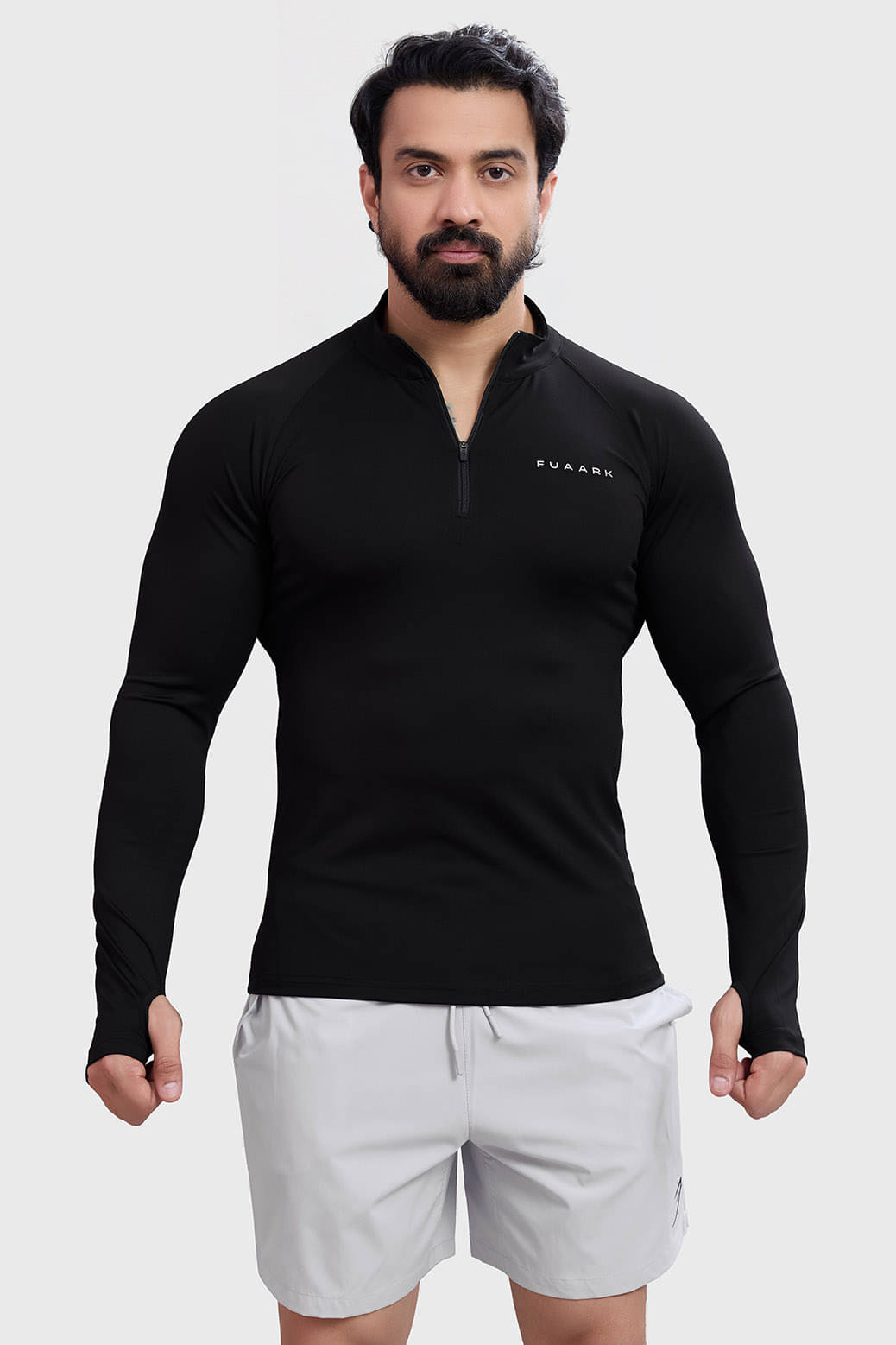     			Fuaark Black Polyester Slim Fit Men's Sports T-Shirt ( Pack of 1 )