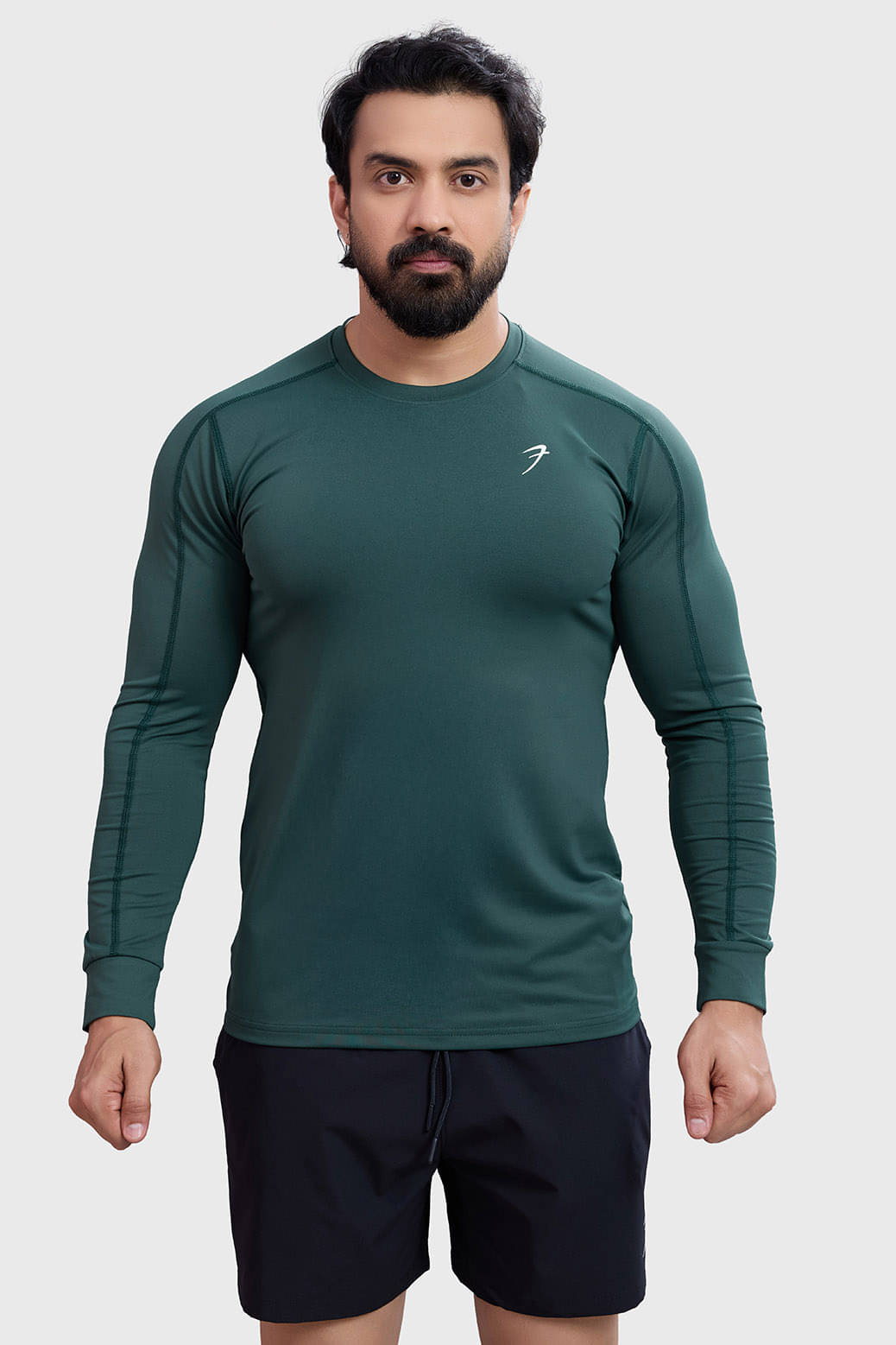     			Fuaark Dark Green Polyester Slim Fit Men's Sports T-Shirt ( Pack of 1 )