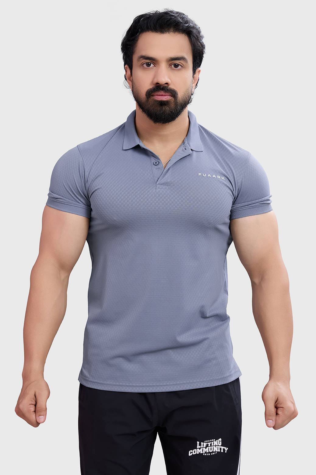     			Fuaark Grey Polyester Slim Fit Men's Sports T-Shirt ( Pack of 1 )