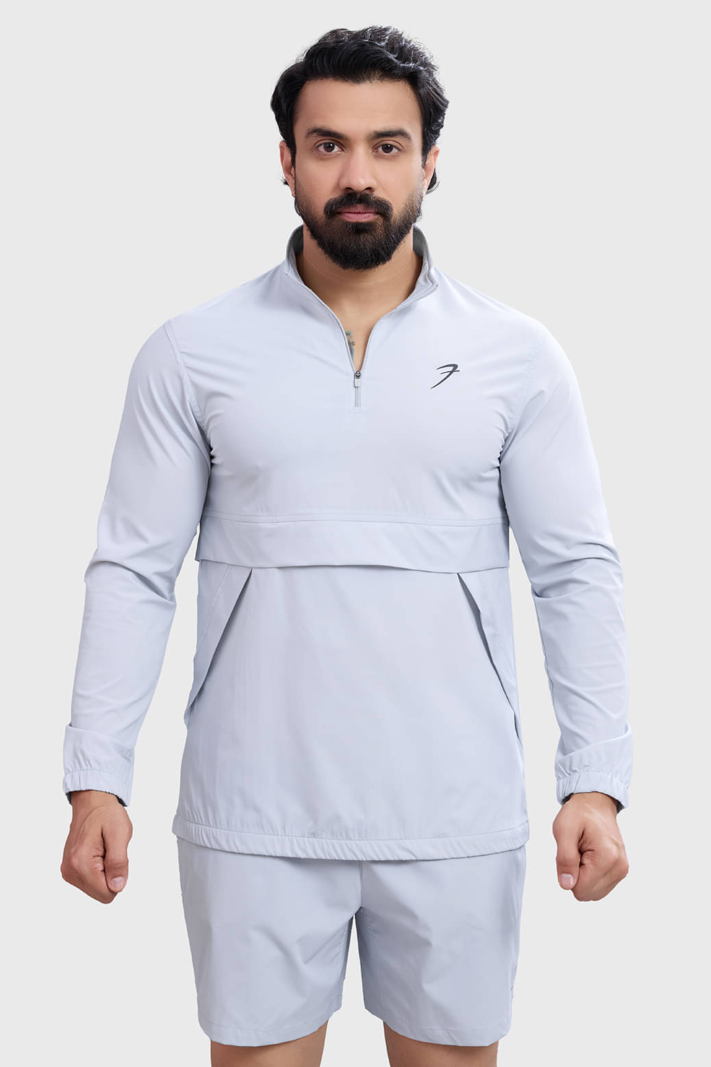 Fuaark Light Grey Polyester Regular fit Men's Sports T-Shirt ( Pack of 1 ) Fuaark Light Grey Polyester Regular fit Men's Sports T-Shirt ( Pack of 1 )