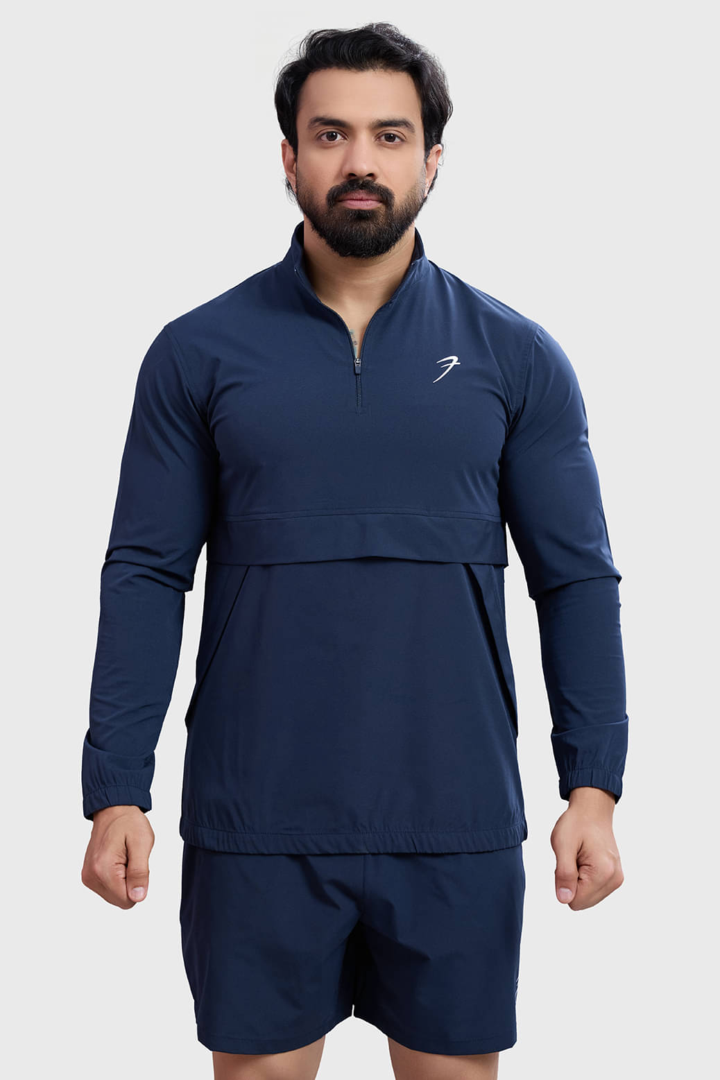     			Fuaark Navy Polyester Regular fit Men's Sports T-Shirt ( Pack of 1 )