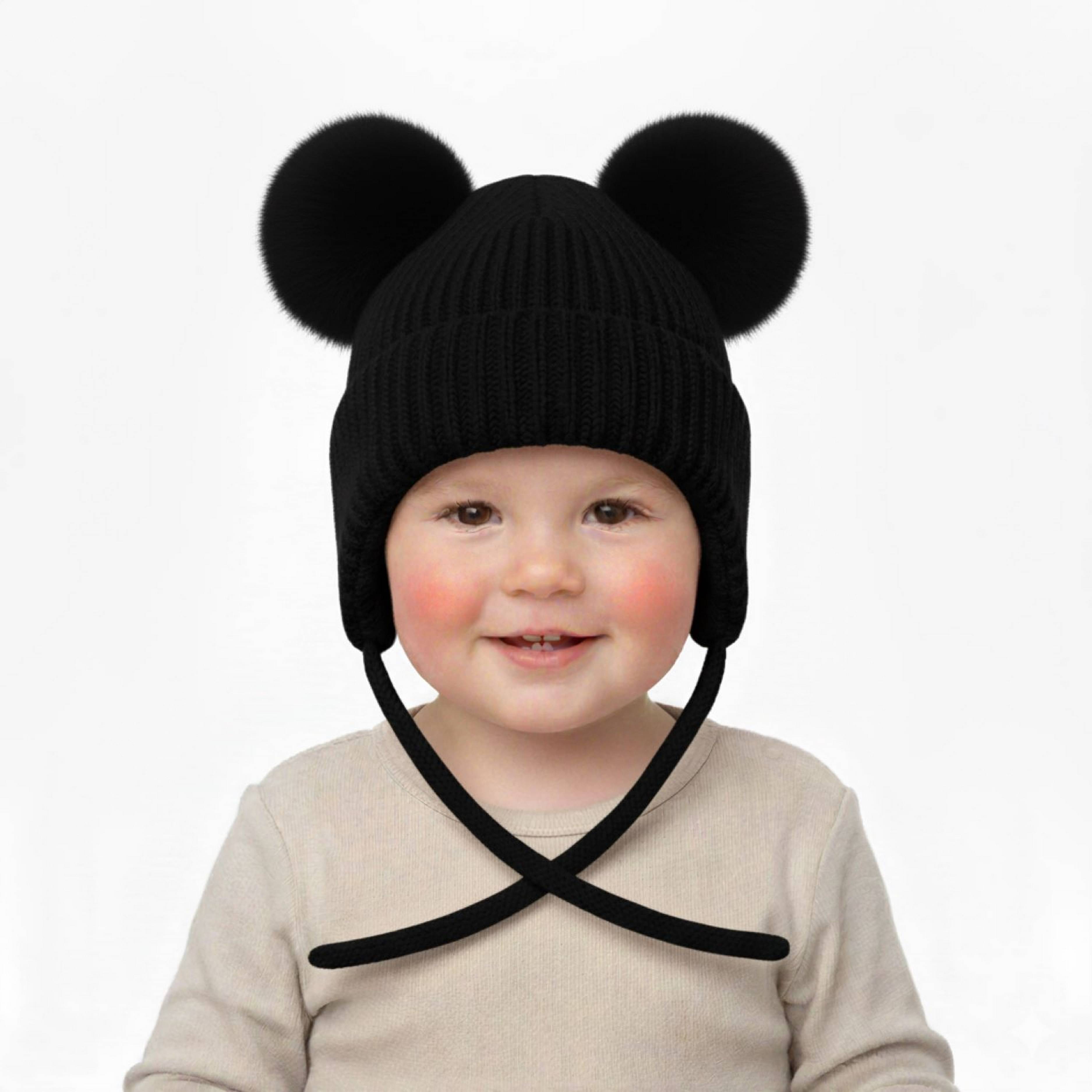     			Infispace Pack of 1 Baby Boys Beanies ( Black )