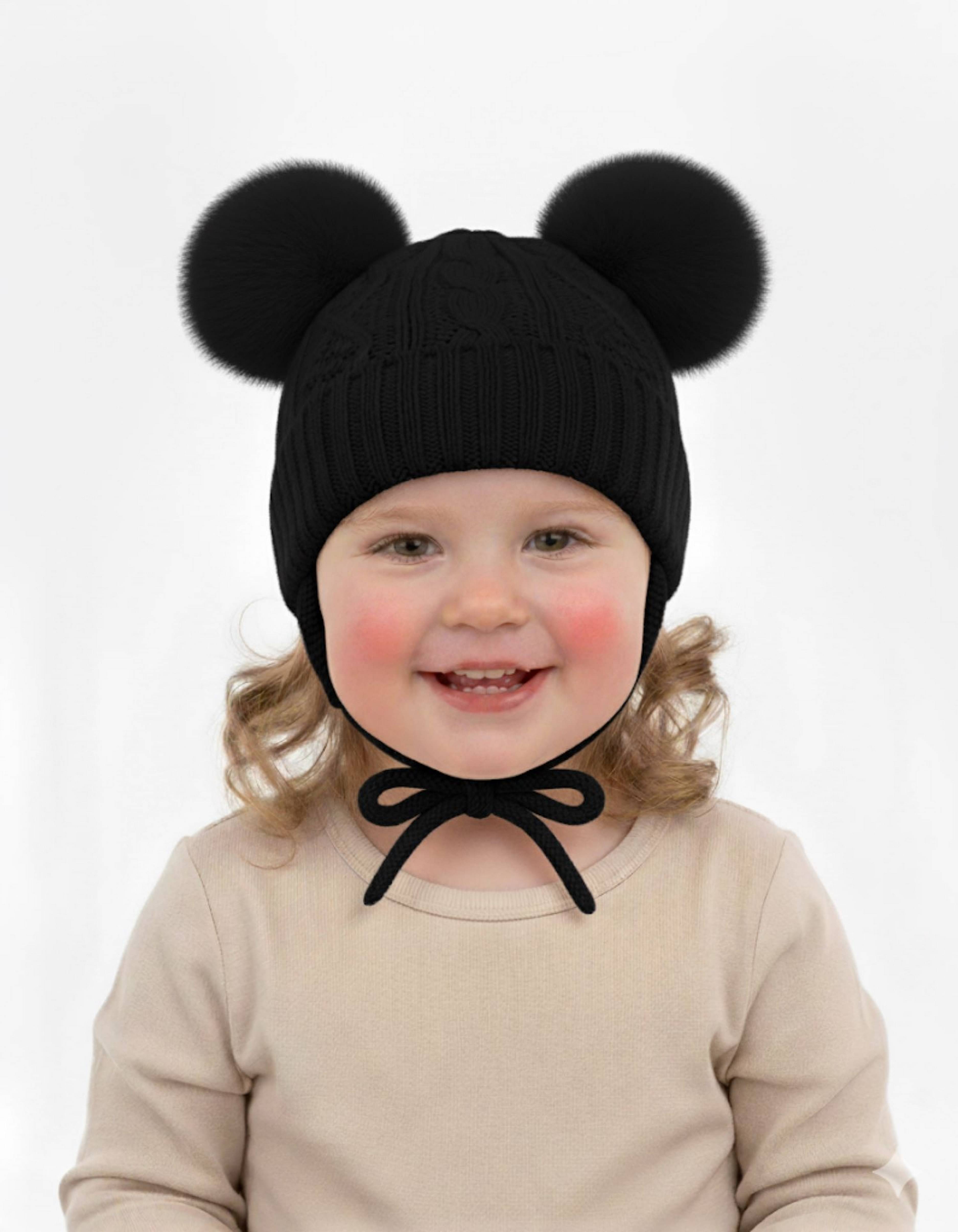     			Infispace Pack of 1 Baby Boys Beanies ( Black )