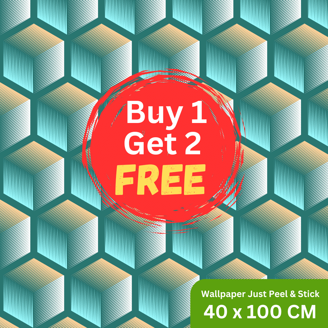     			Interawall Decor Self-Adhesive Decal Wallpaper Specific Product for Bedroom, Living Room, Kids Room, Play Room, Office | Abstract Home Wallpaper for Home Decor (Buy 1 get 2 Free, Pack of 3 Pcs,  Size-16x39 Inches Each Strip)
